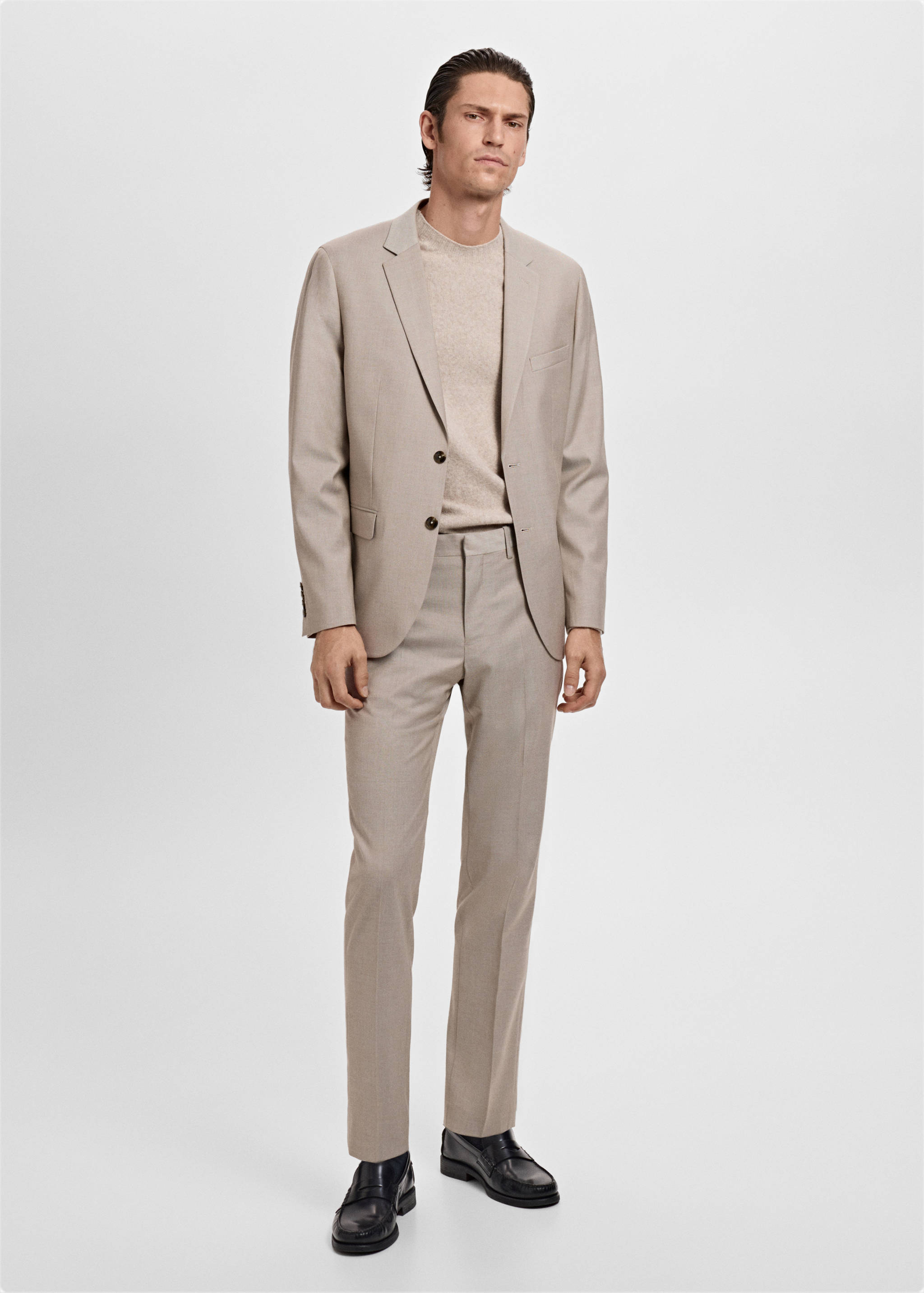 Paris slim-fit suit trousers - General plane