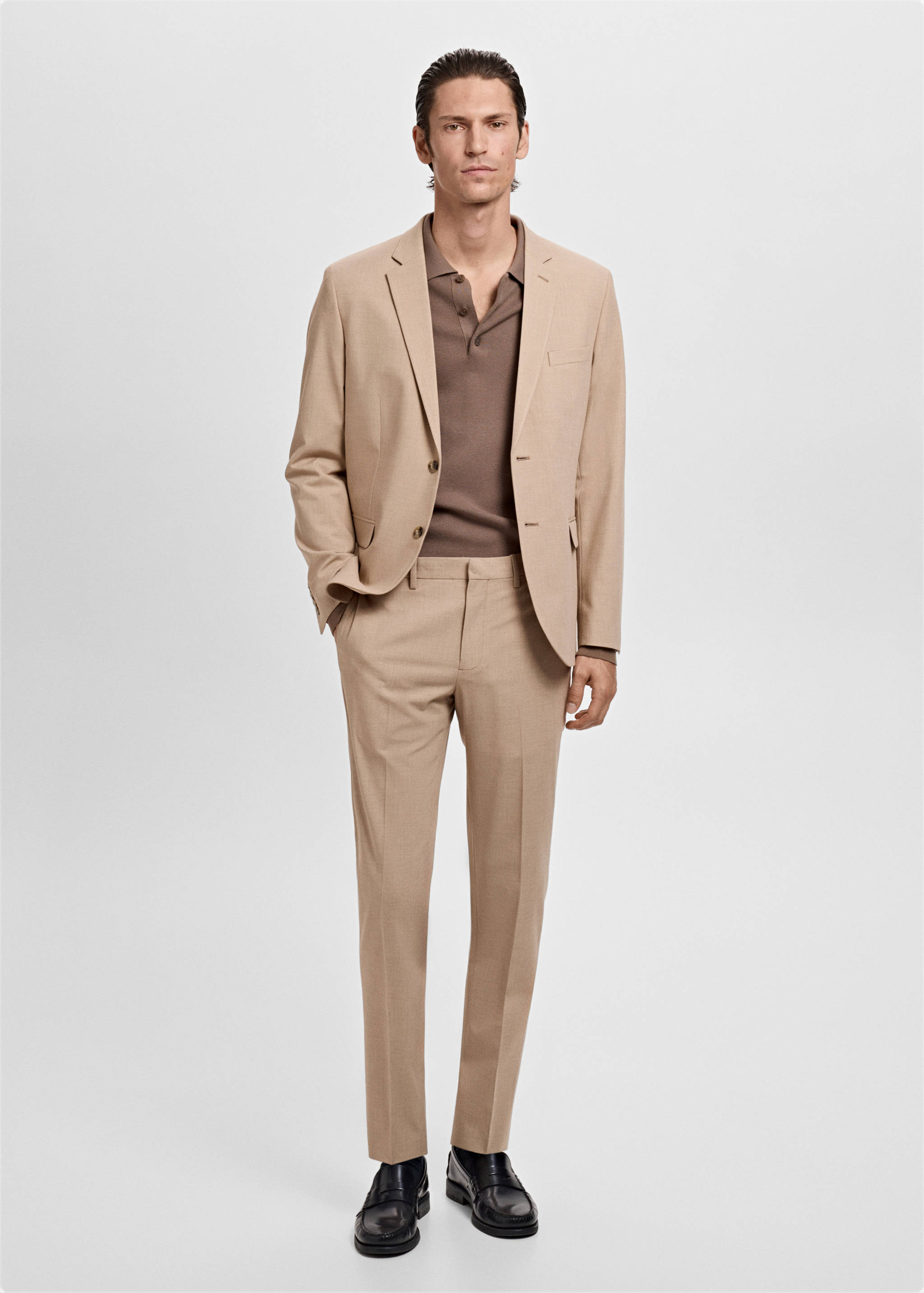 Paris slim-fit suit trousers - General plane