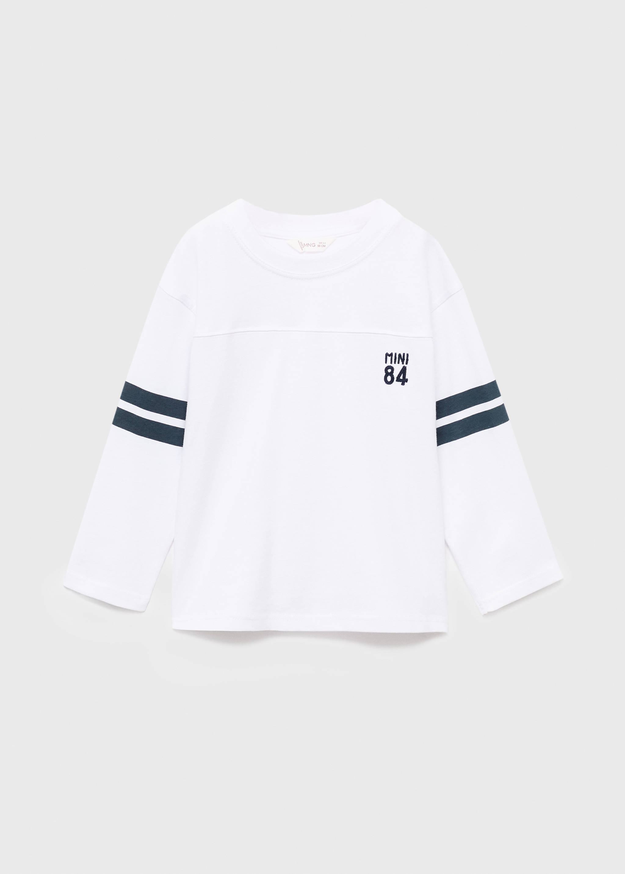 Gestreiftes besticktes T-Shirt - Artikel ohne Model