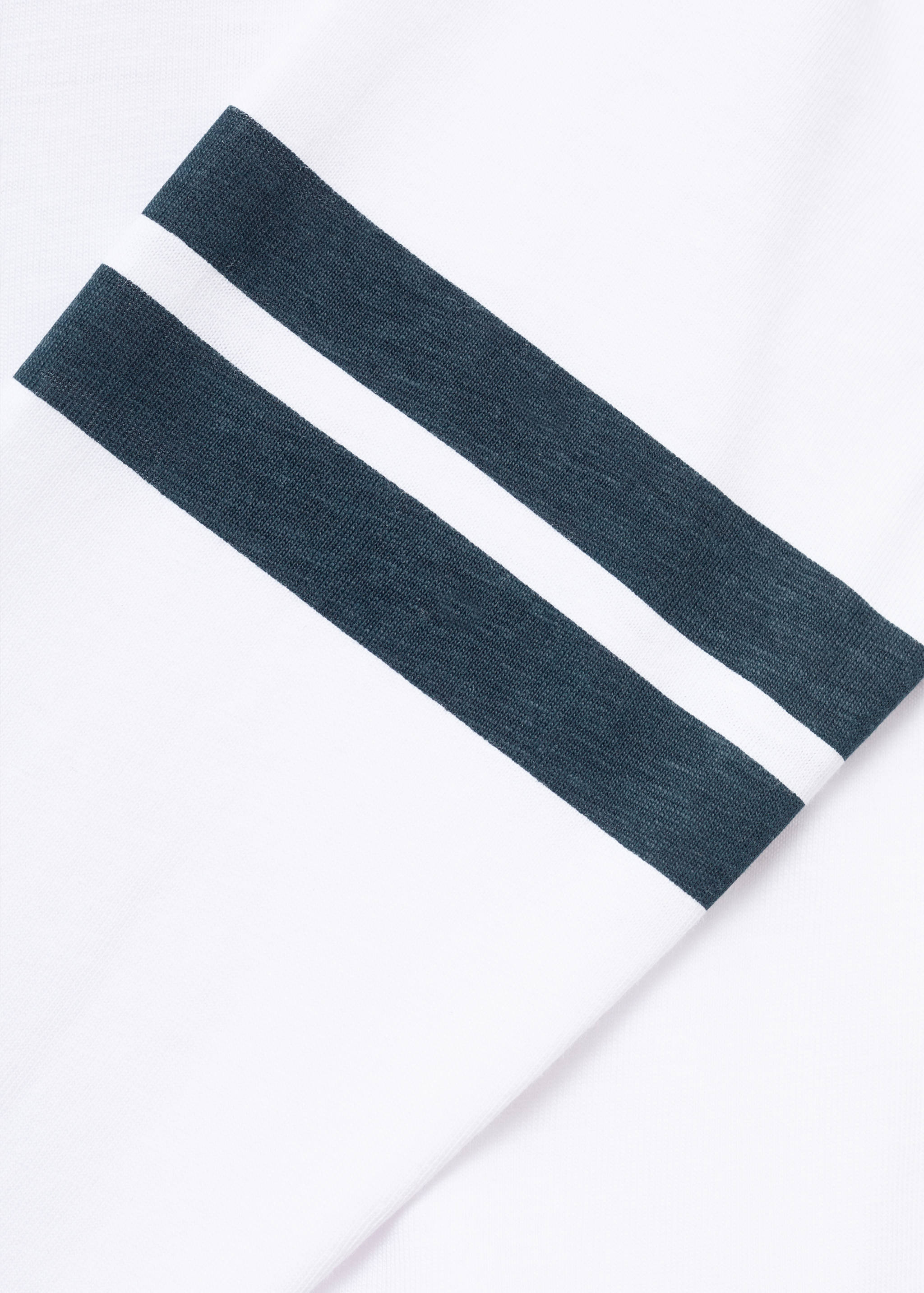 Gestreiftes besticktes T-Shirt - Detail des Artikels 0