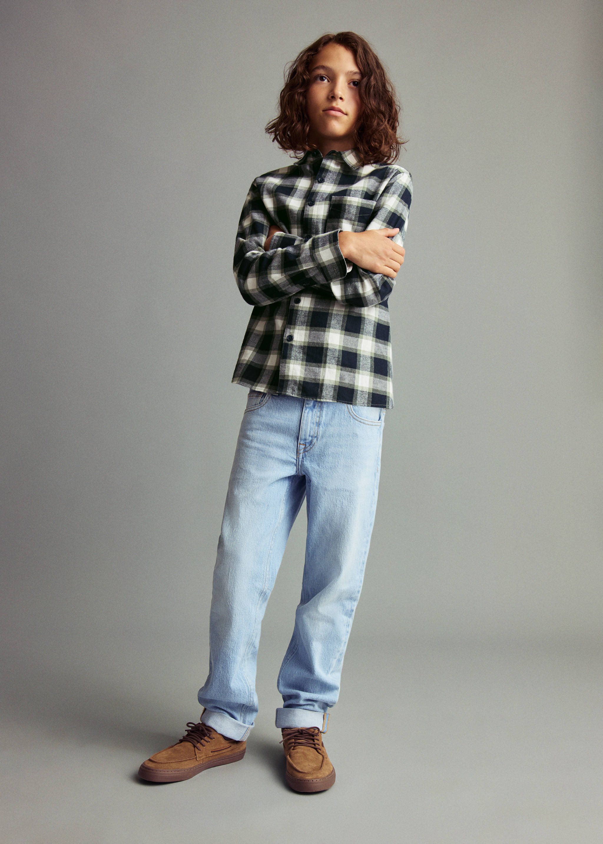 Check cotton shirt - General plane