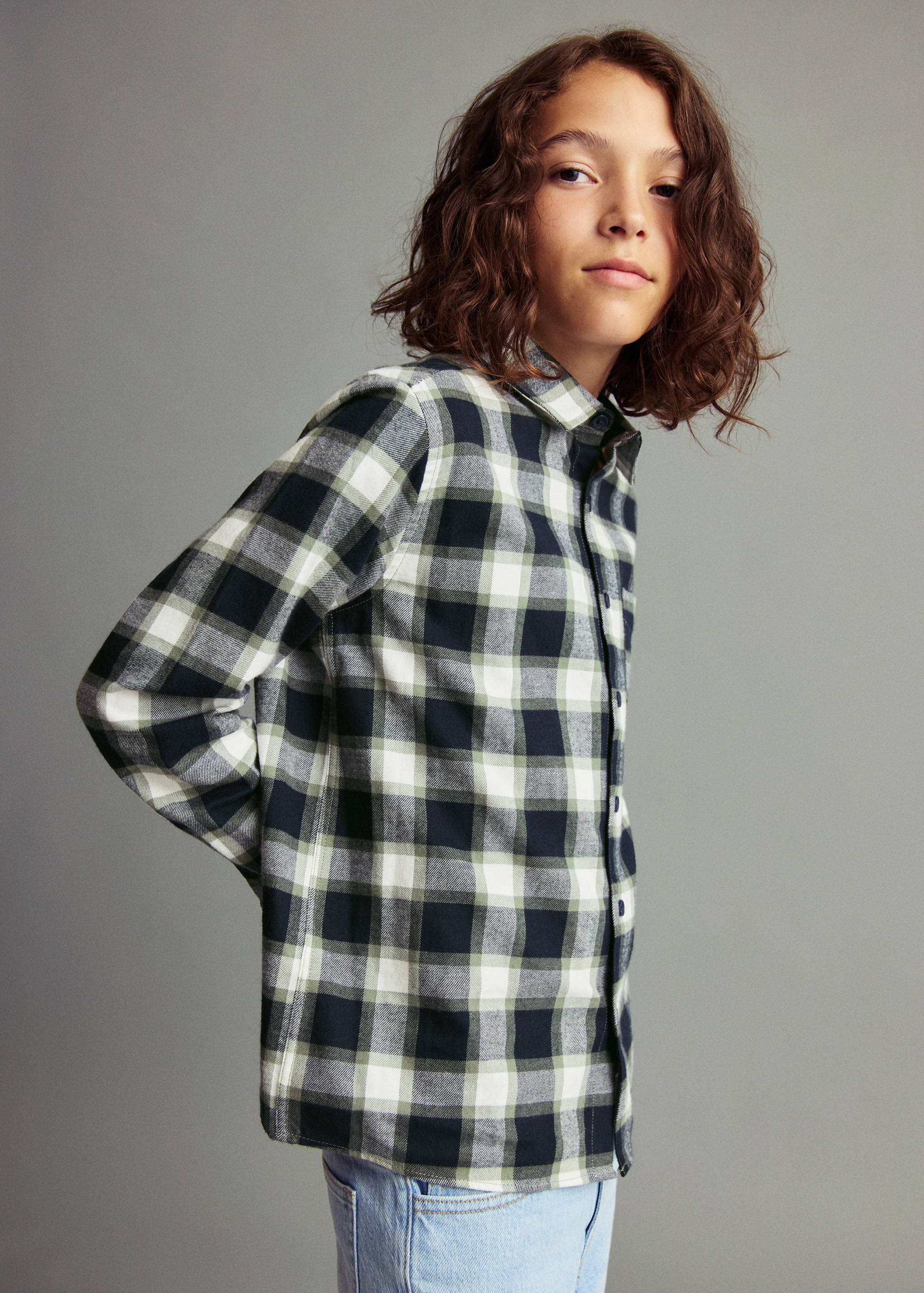 Check cotton shirt - Medium plane