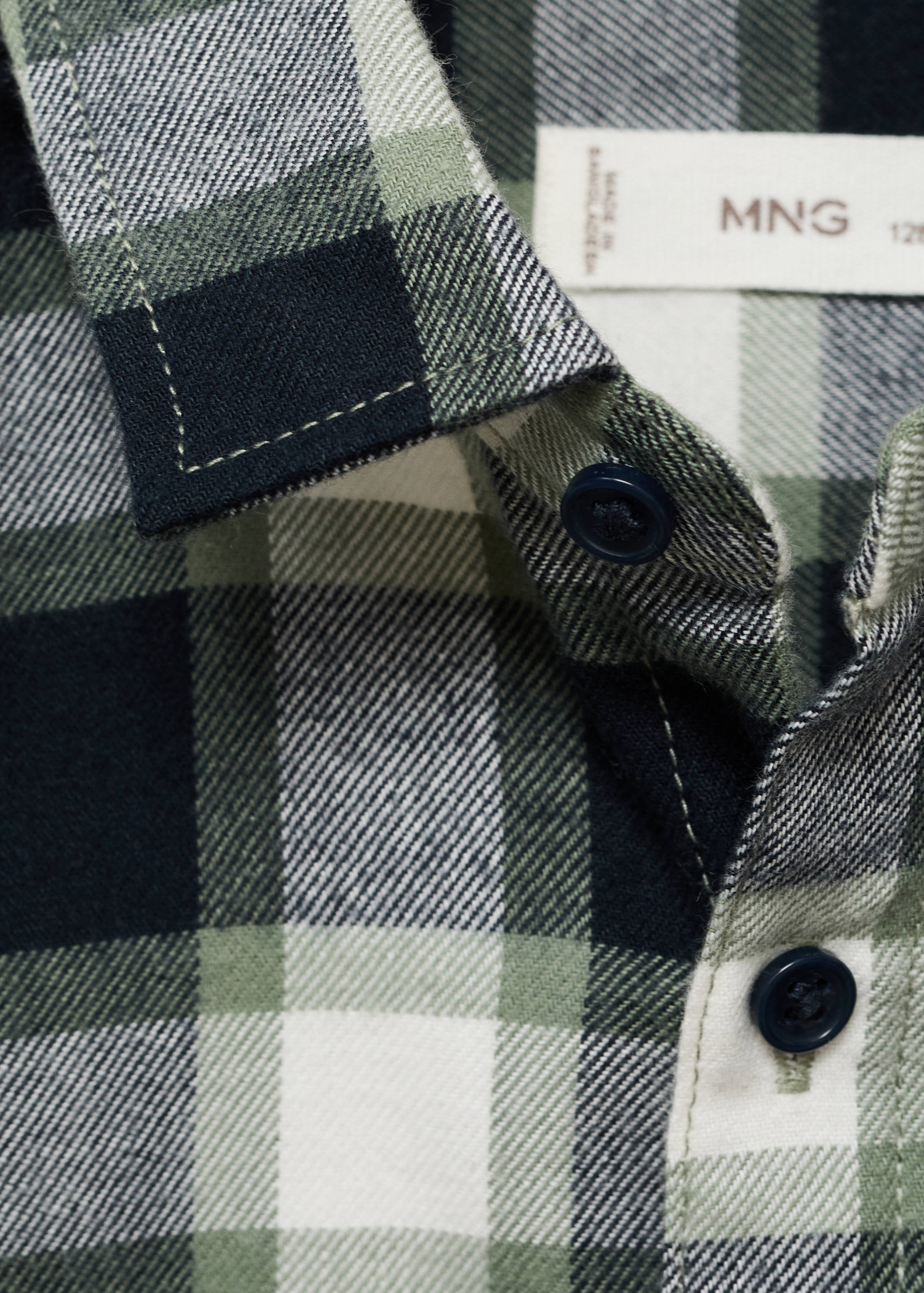 Check cotton shirt - Details of the article 8