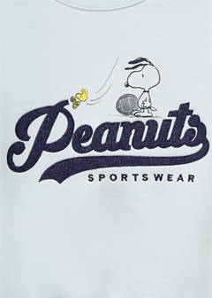 Embroidered Snoopy sweatshirt — Sky Blue 5