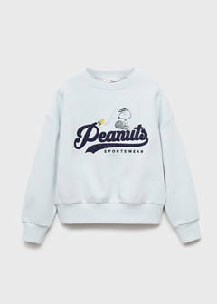 Embroidered Snoopy sweatshirt — Sky Blue 3