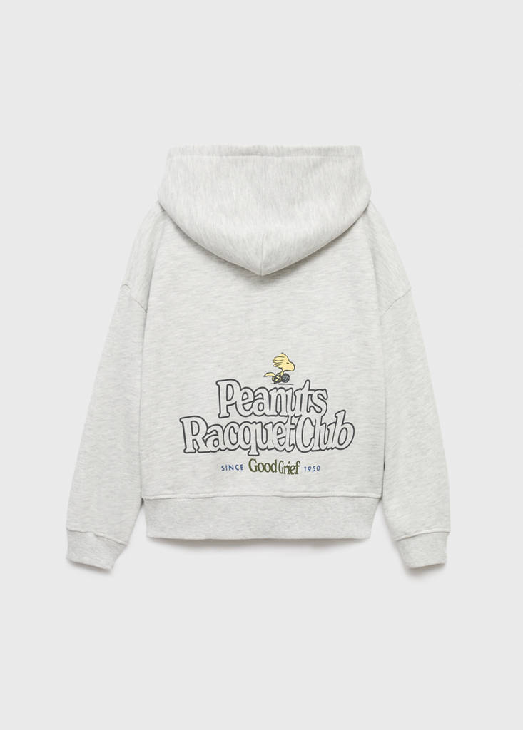 Snoopy-print sweatshirt — Light Heather Grey