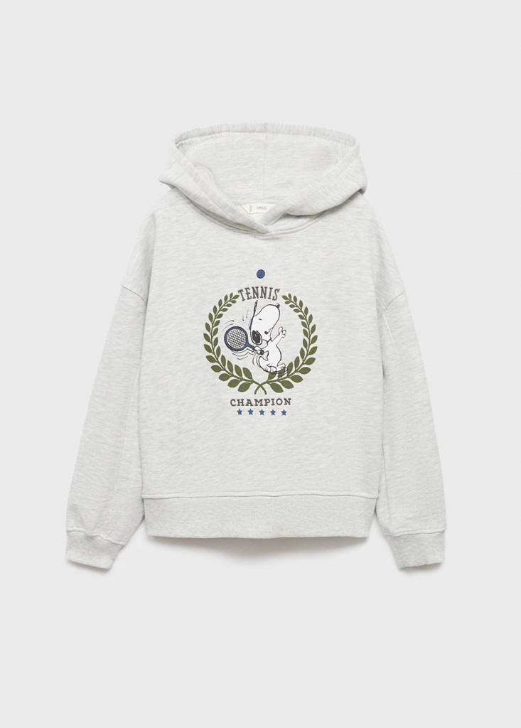 Snoopy-print sweatshirt — Light Heather Grey
