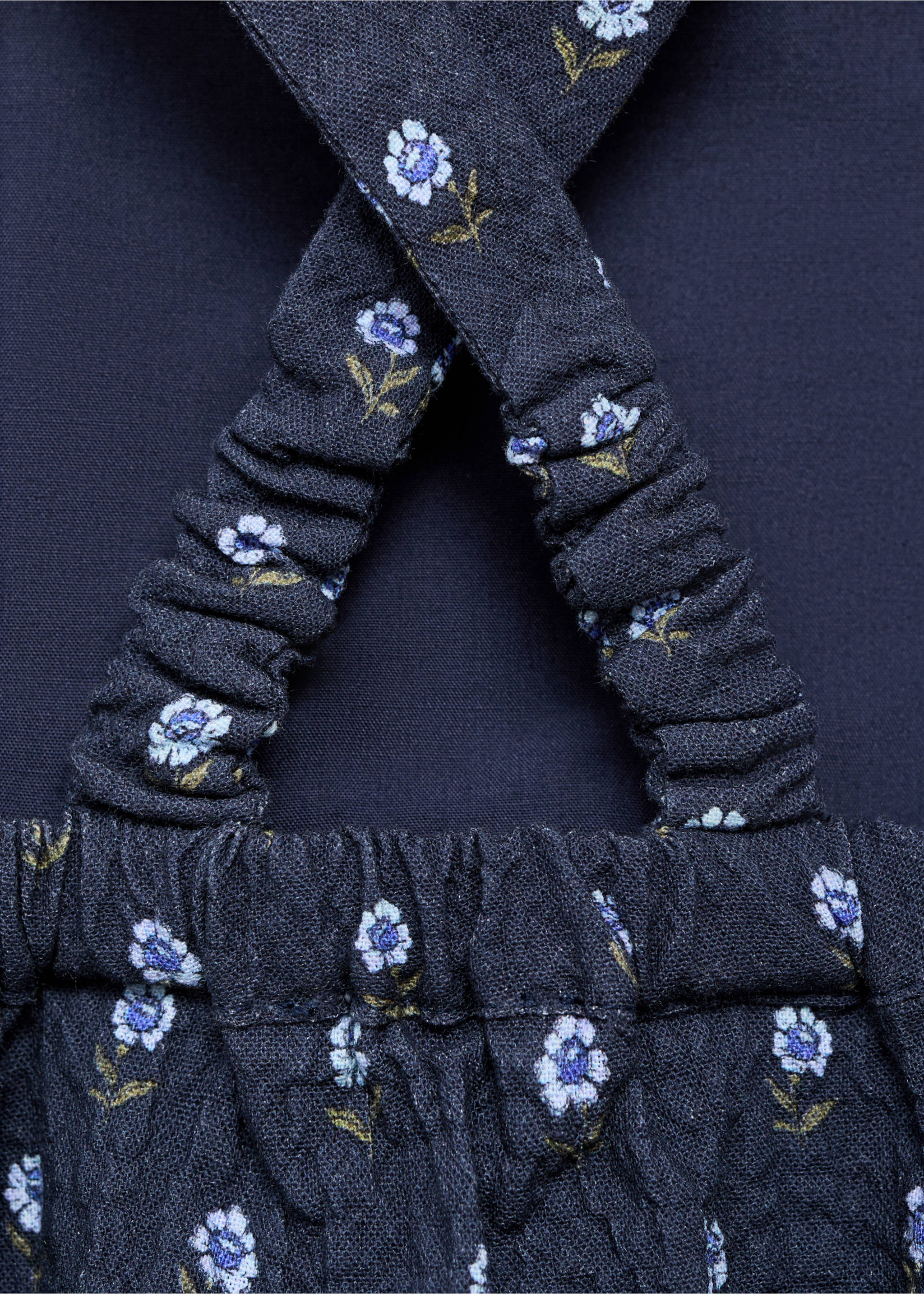 Vestido estampado floral - Detalle del artículo 8, Azul marino. Ref: 17035162-00.