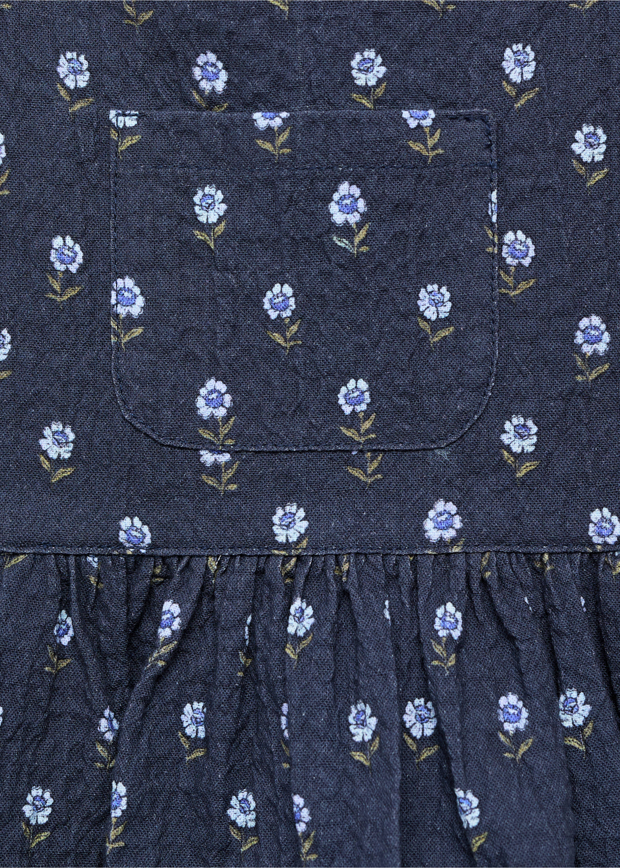 Vestido estampado floral - Detalle del artículo 0, Azul marino. Ref: 17035162-00.