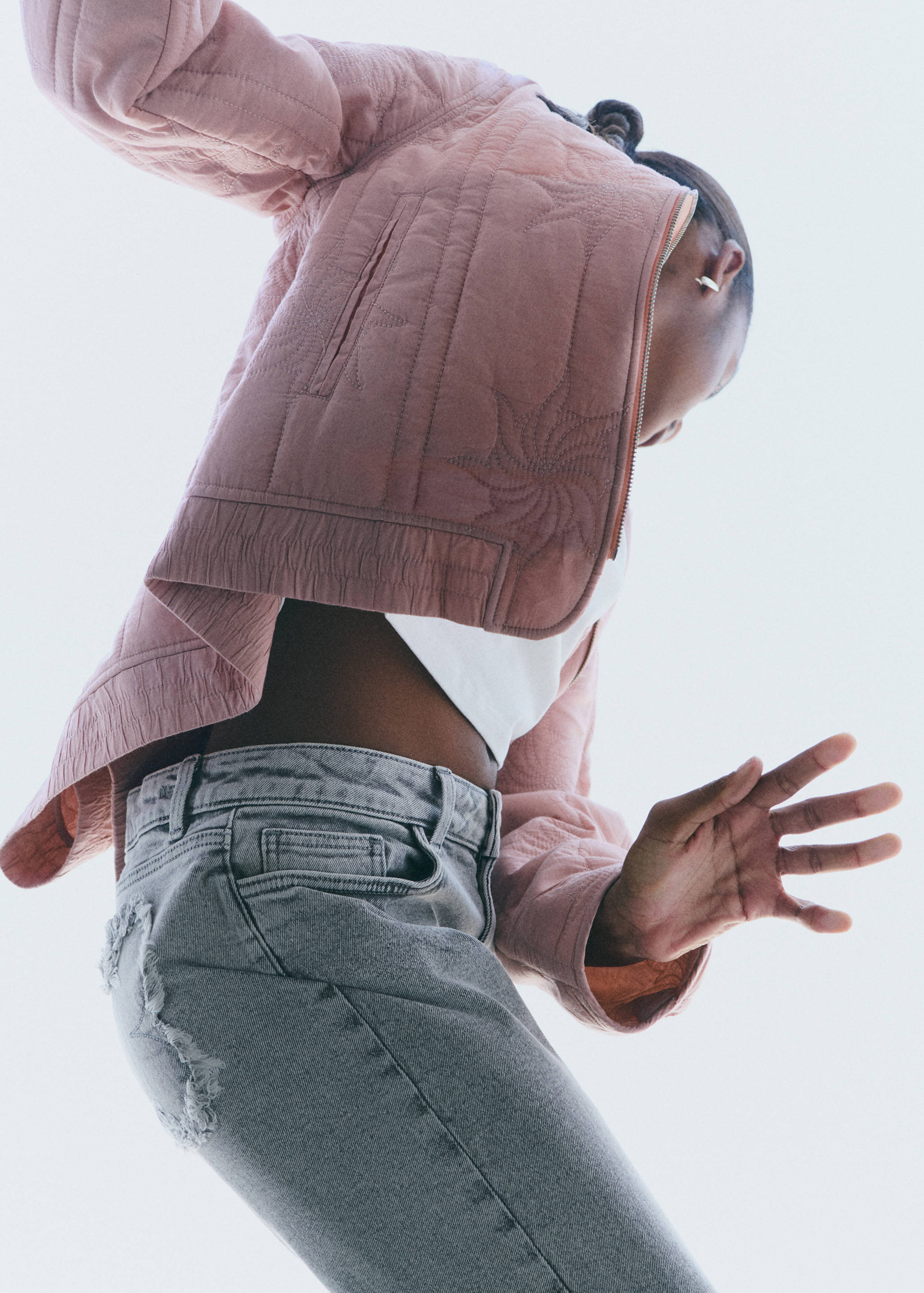 Embroidered quilted jacket - Details of the article 6