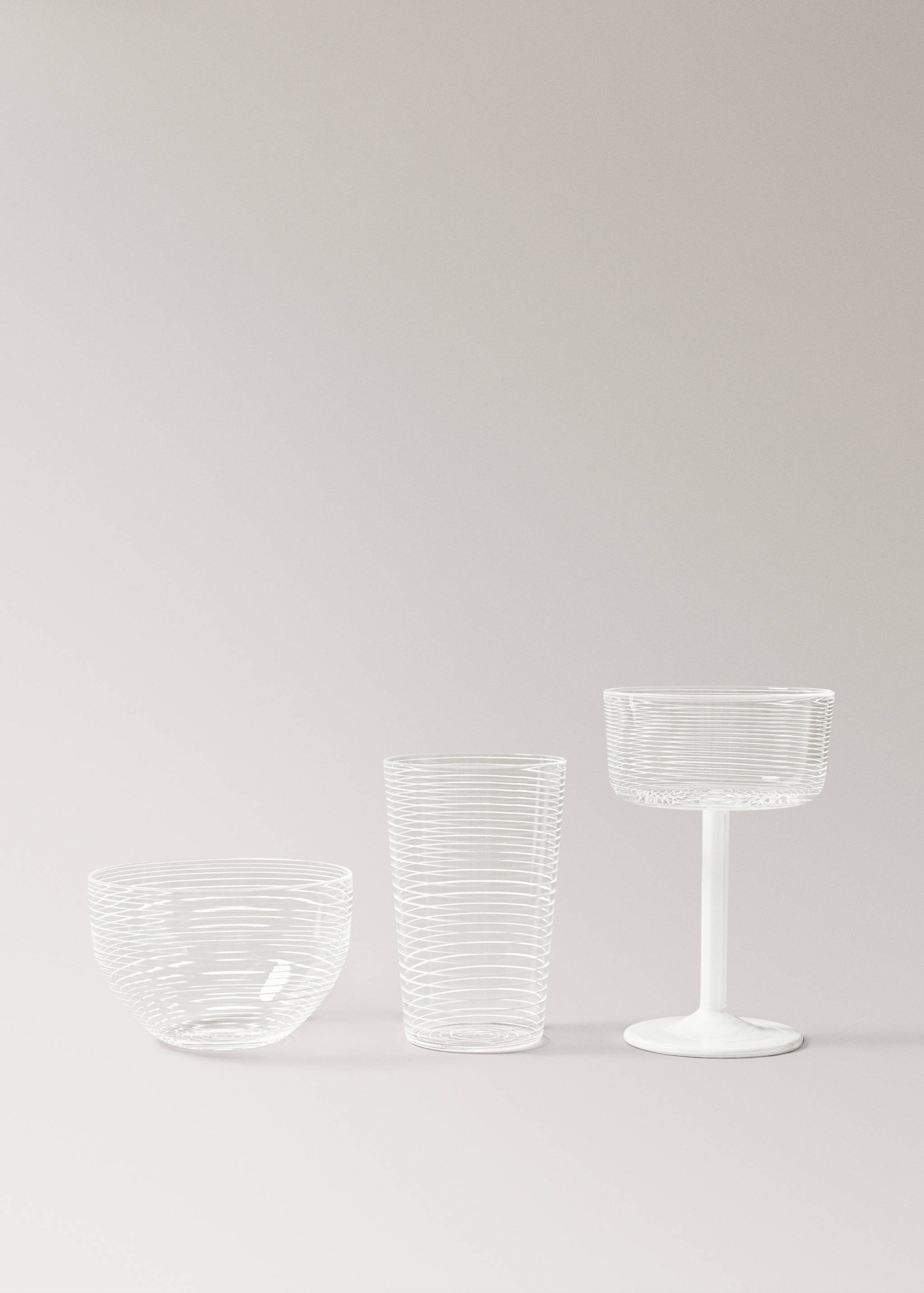 Bol en borosilicate avec lignes - Détail de l'article 2