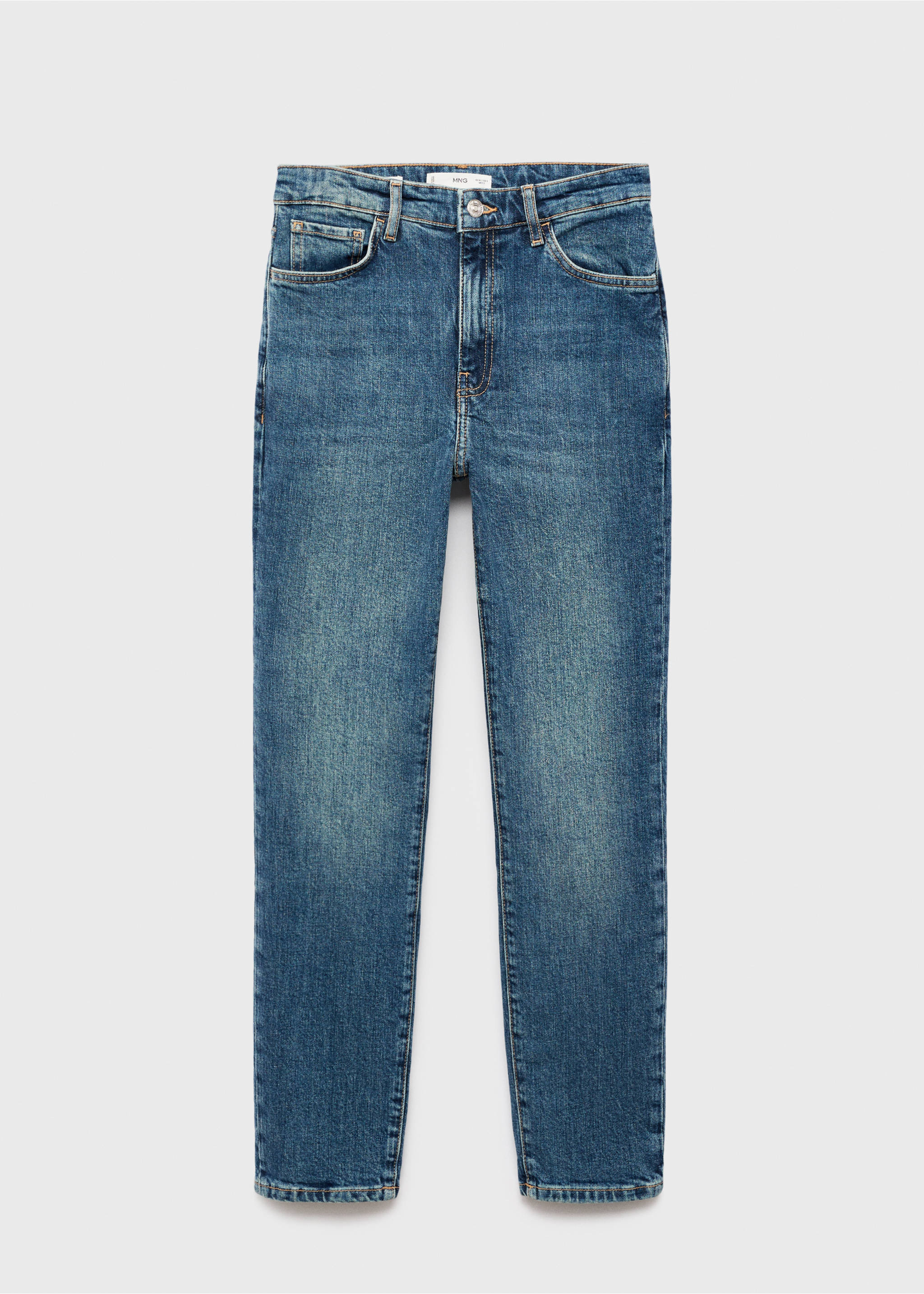 Jean Claudia slim crop - Article sans modèle, Bleu foncé. Ref: 17035169-00.