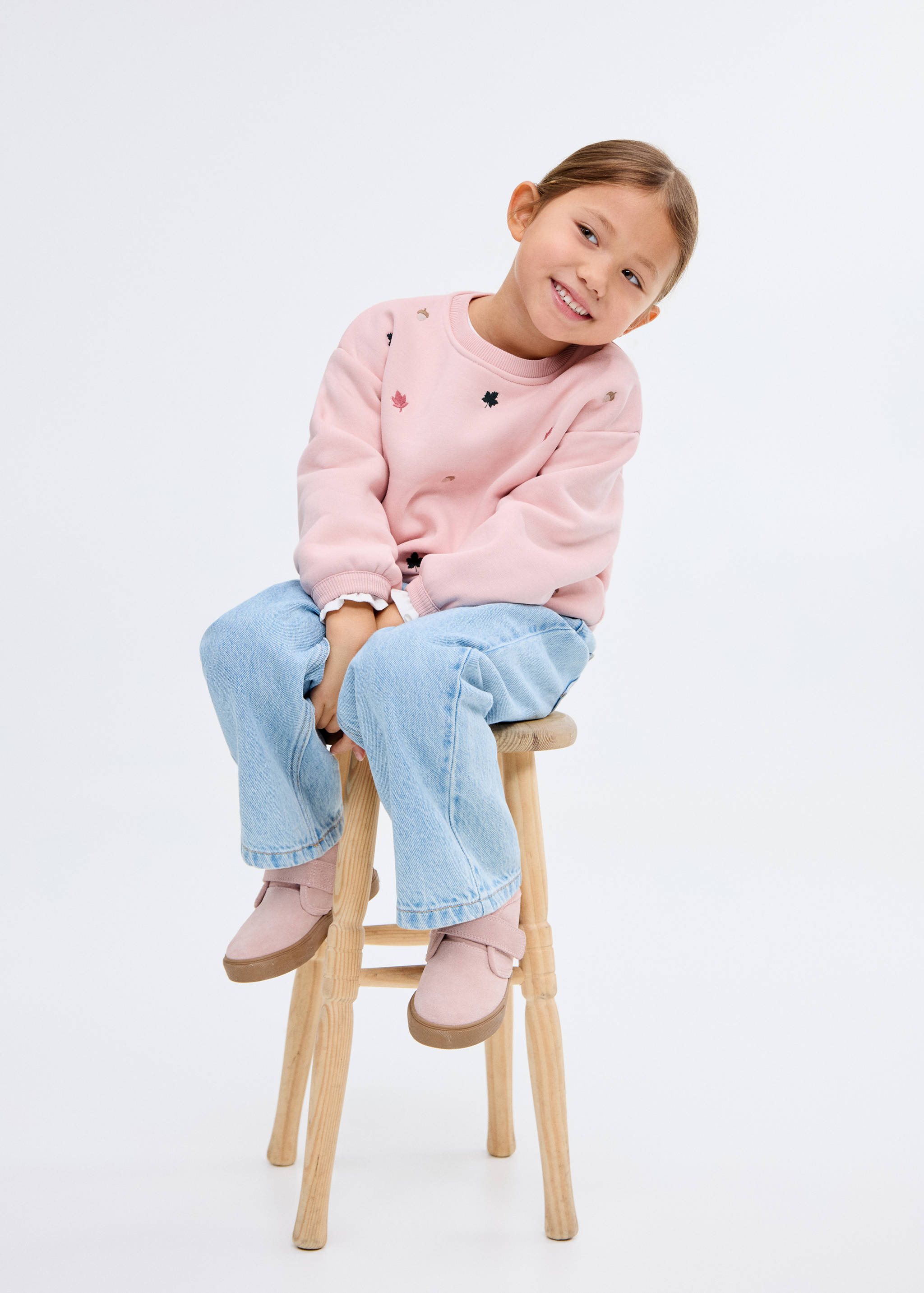 Embroidered cotton sweatshirt - General plane