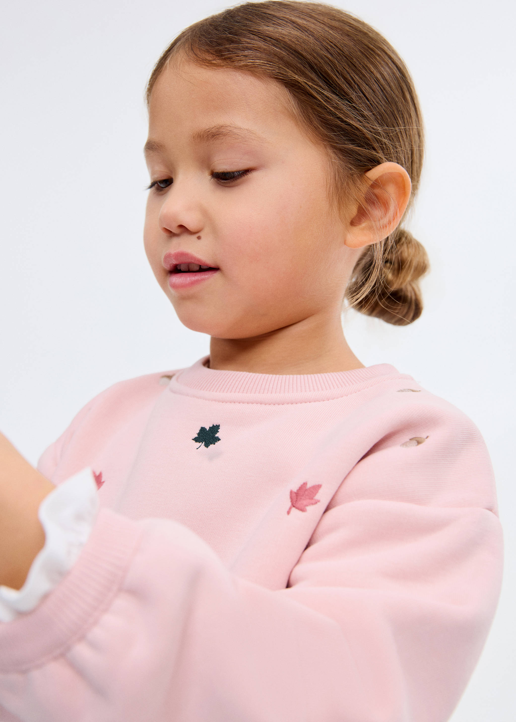 Embroidered cotton sweatshirt - Details of the article 1