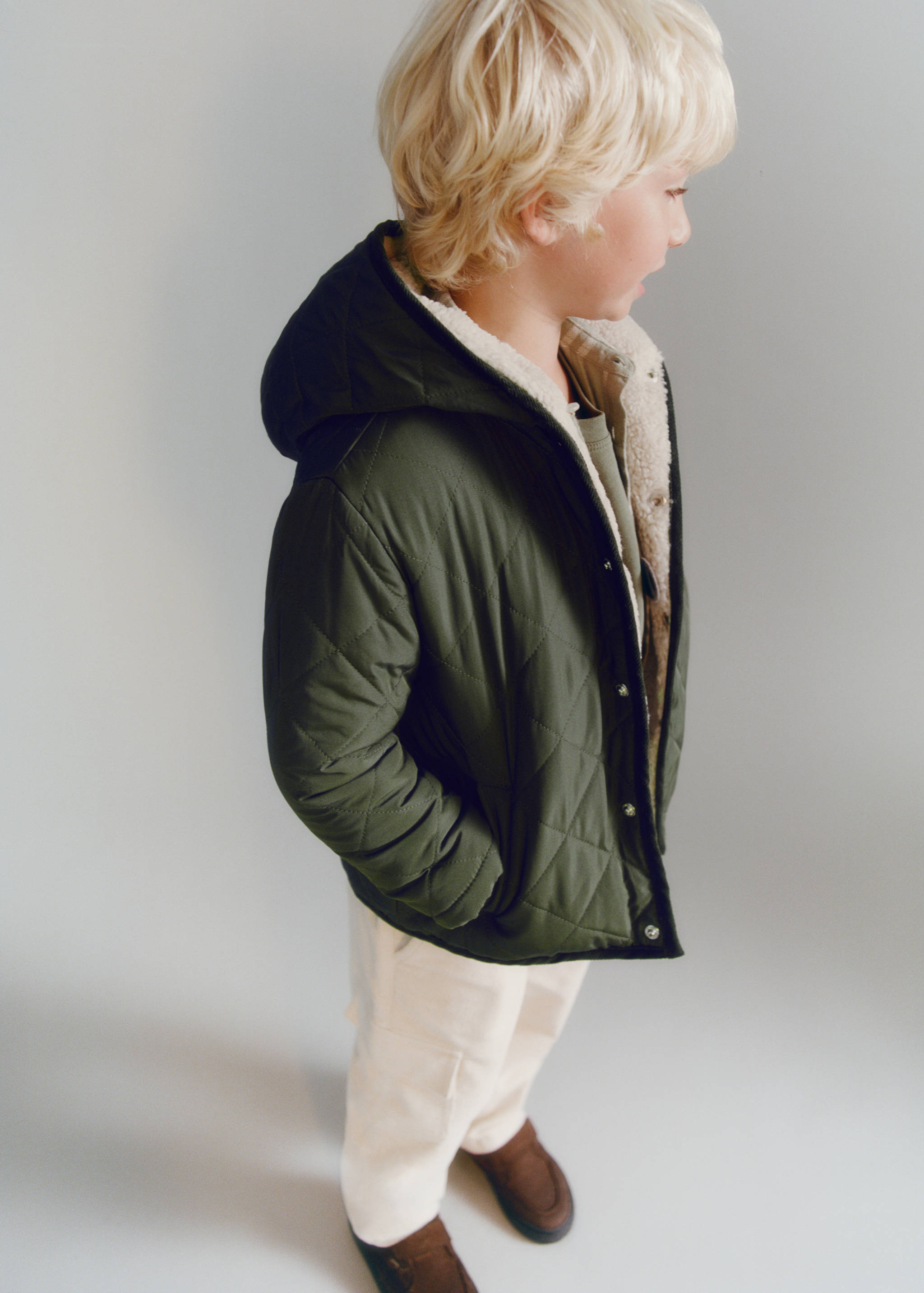 Анорак стьобаний з хутряним ефектом - Детальніше про товар 5