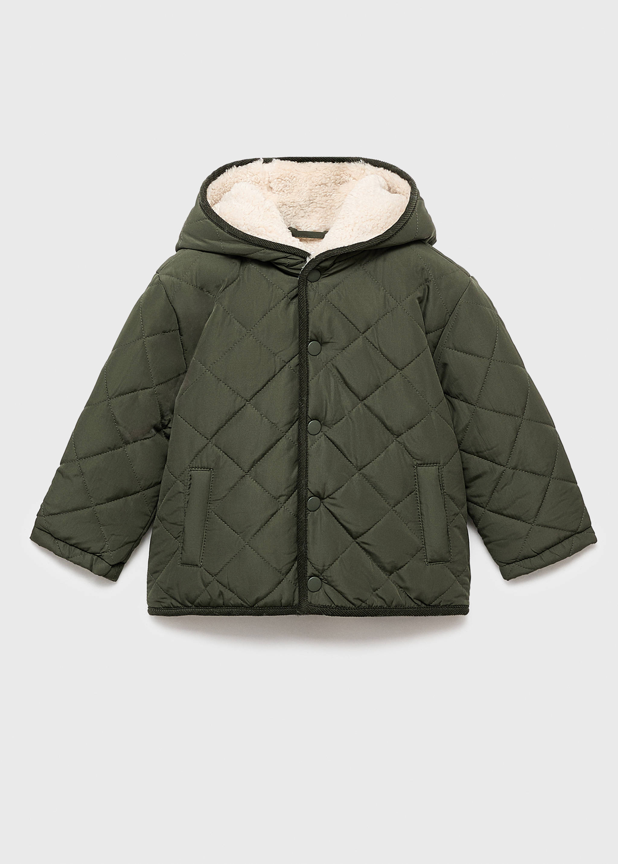 Fur-effect quilted coat - Article without model