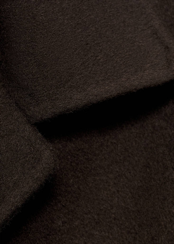 Wool jacket with buttons — Coffee