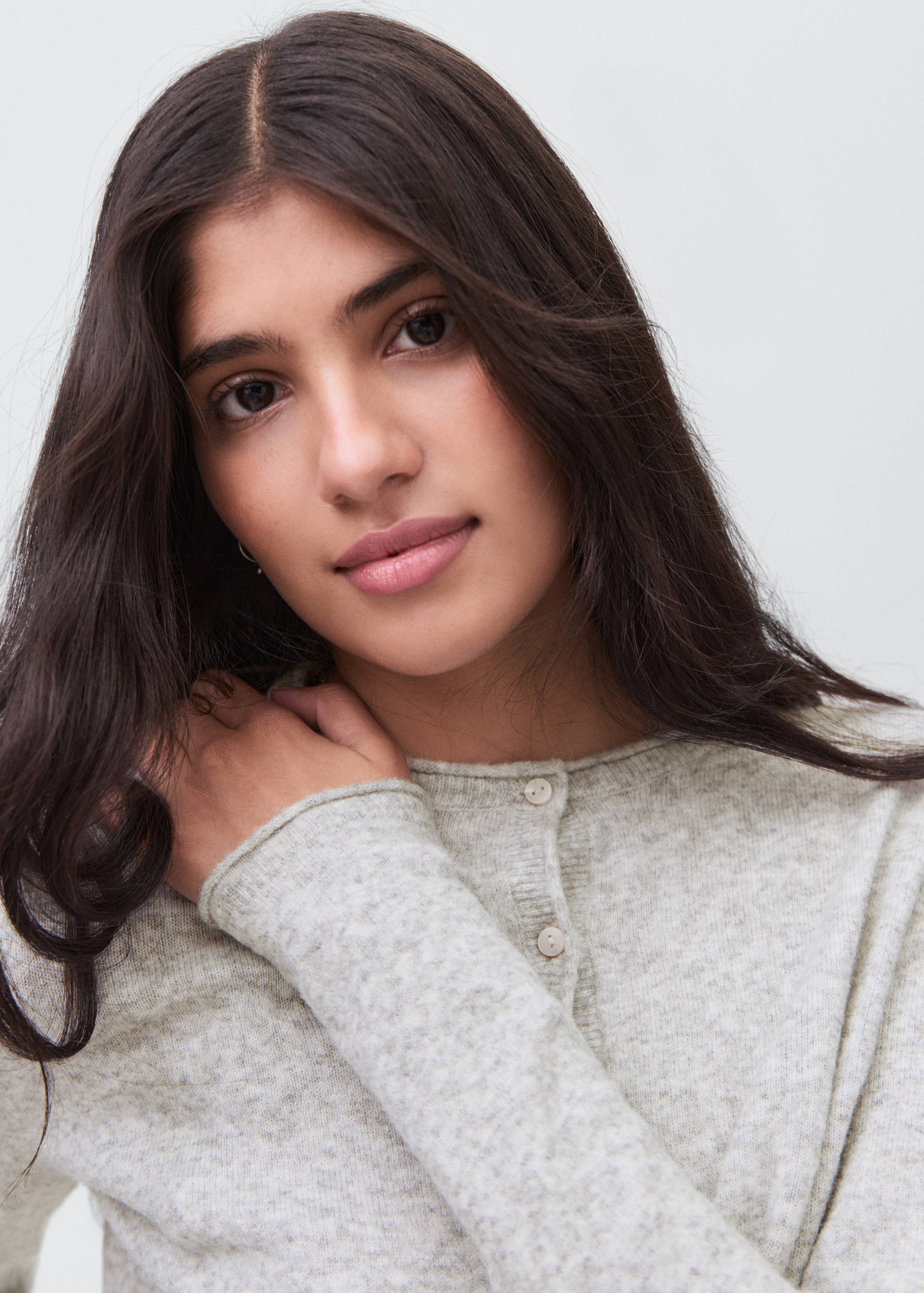 Укороченный кардиган с пуговицами - Деталь изделия 1