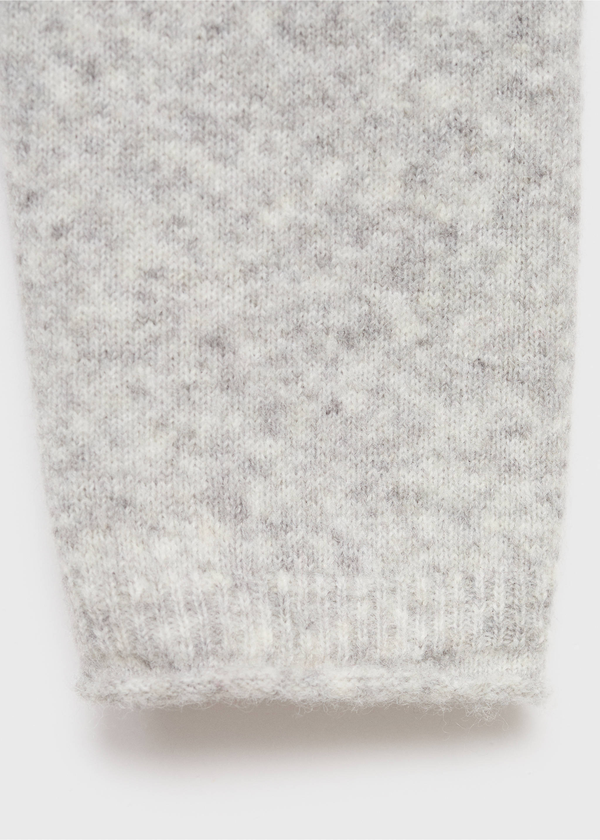 Укороченный кардиган с пуговицами - Деталь изделия 0, Меланжевый средний серый . Ref: 17035791-00.