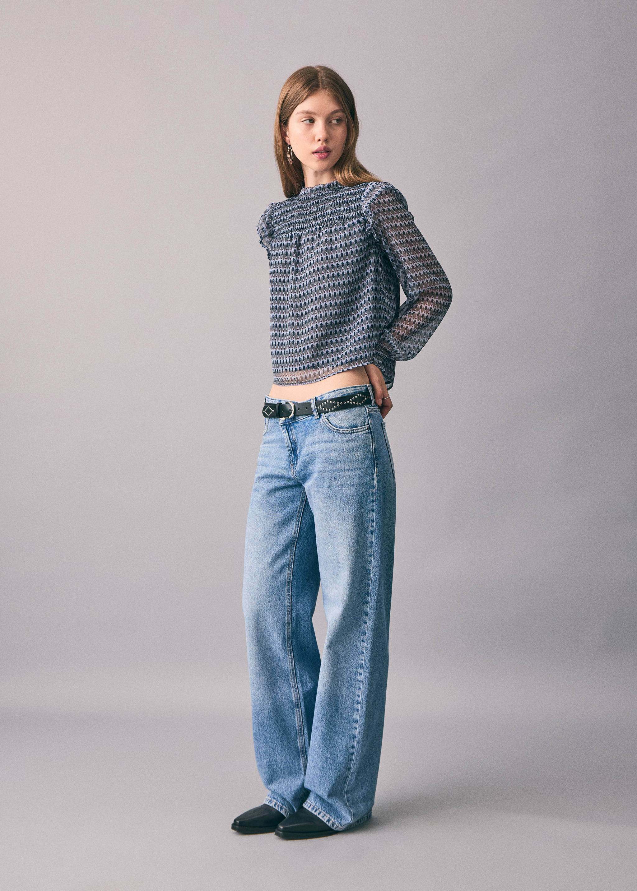 Blouse en imprimé ethnique - Plan général