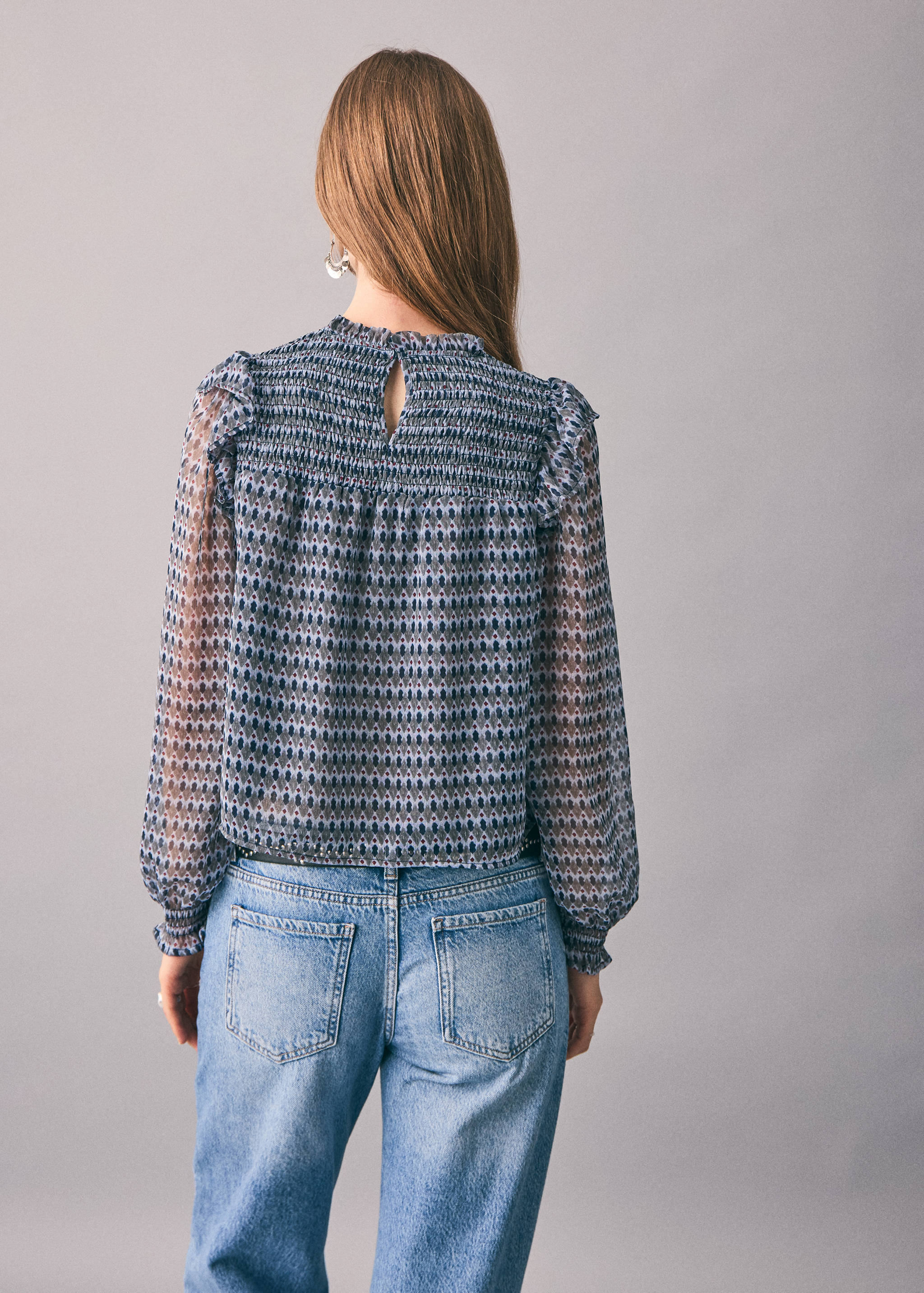 Blouse en imprimé ethnique - Verso de l’article