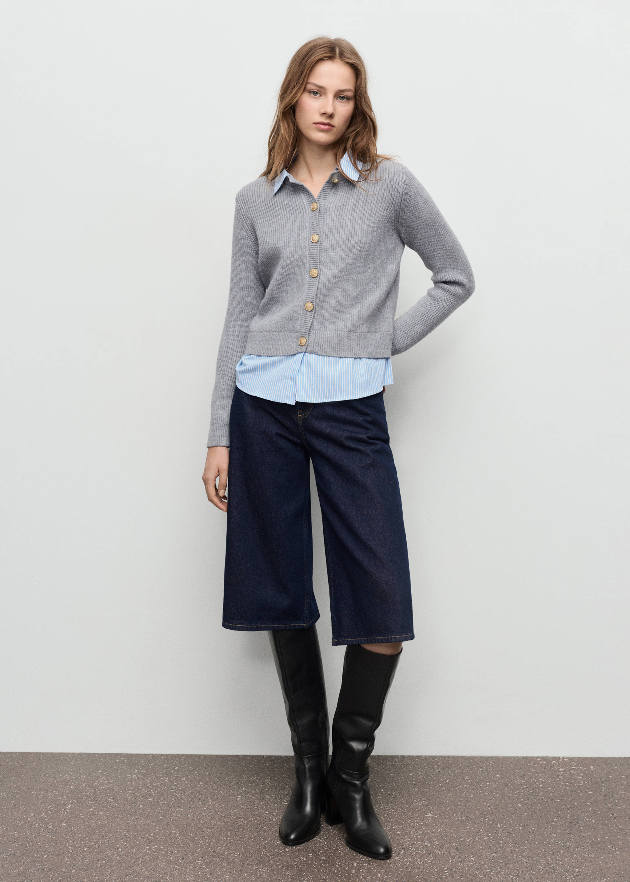 Combined knitted cardigan - General plane