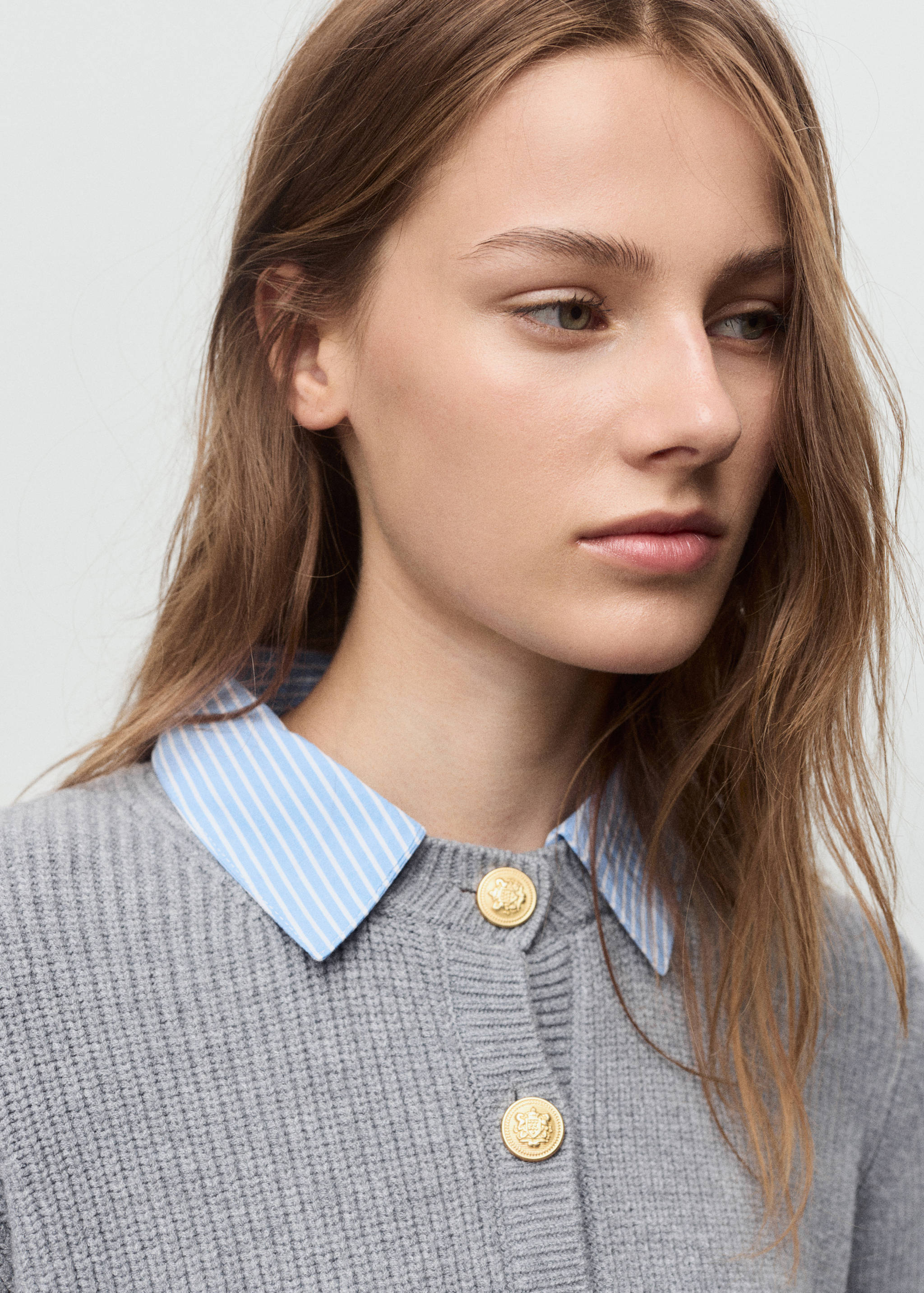 Combined knitted cardigan - Details of the article 1