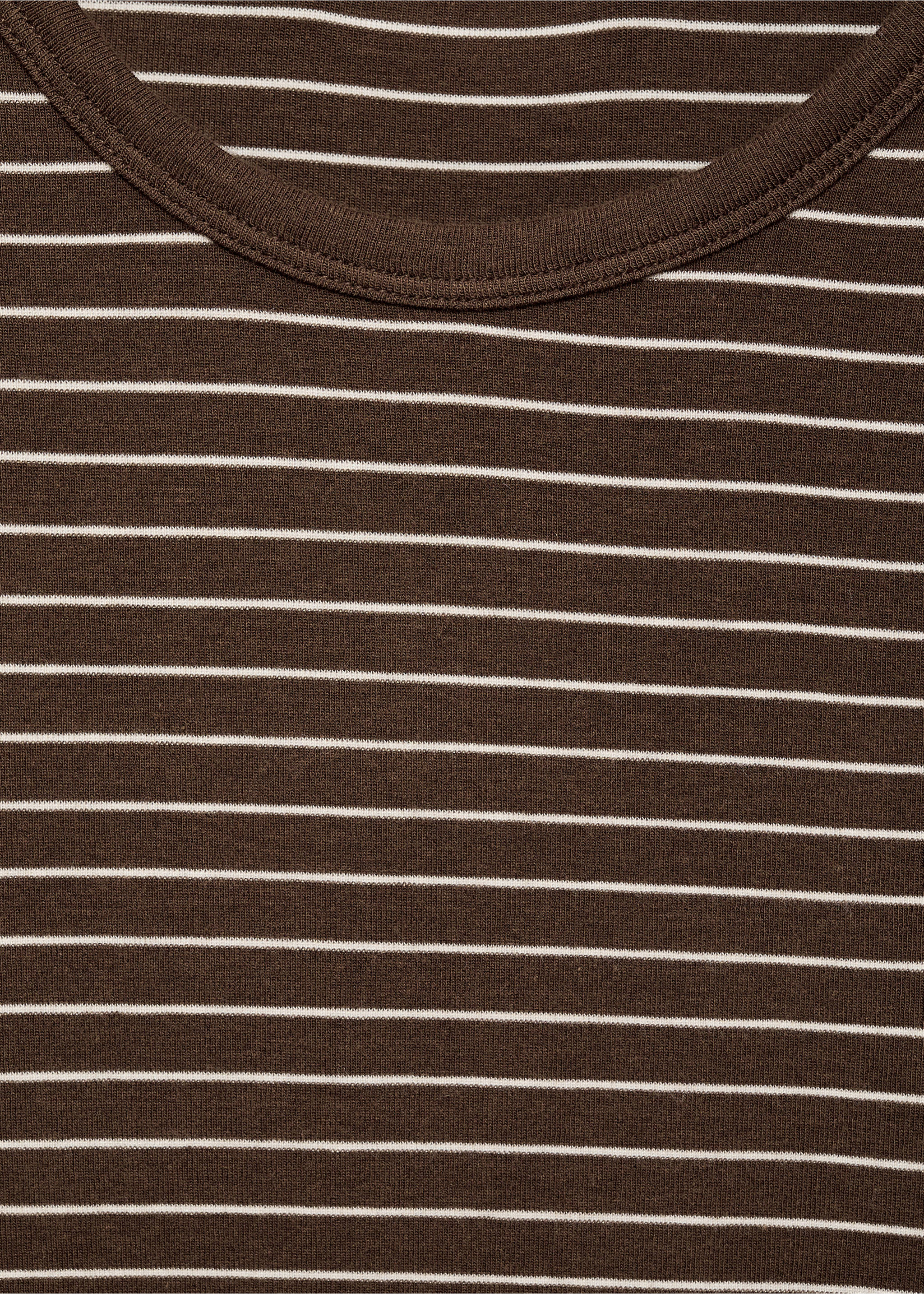 Long-sleeved striped t-shirt - Details of the article 8, Brown. Ref: 17035797-00.