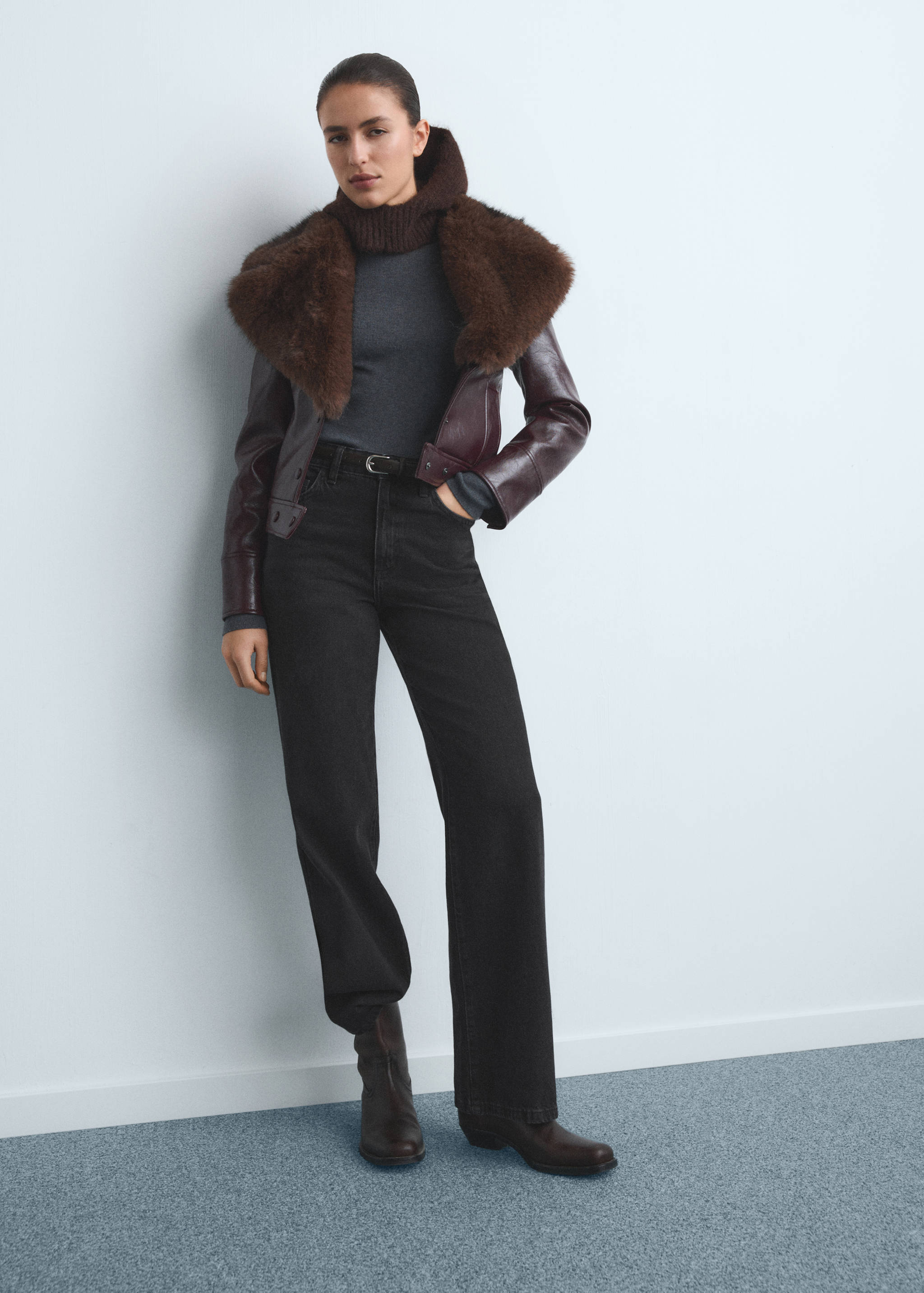 Jeans Danila med vide ben og høyt liv - Total bildeutsnitt