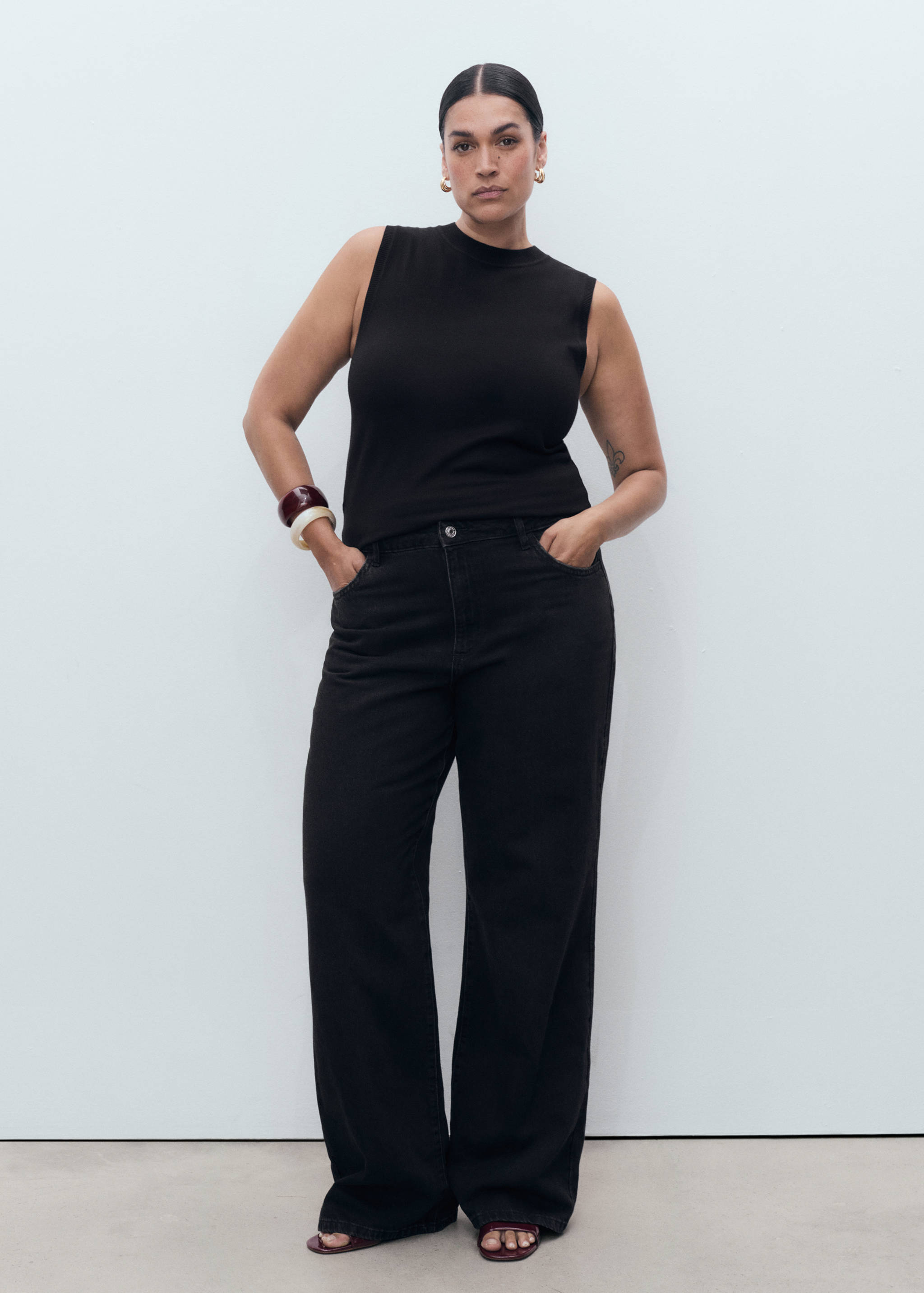 Jeans Danila med vide ben og høyt liv - Artikkeldetalj 3