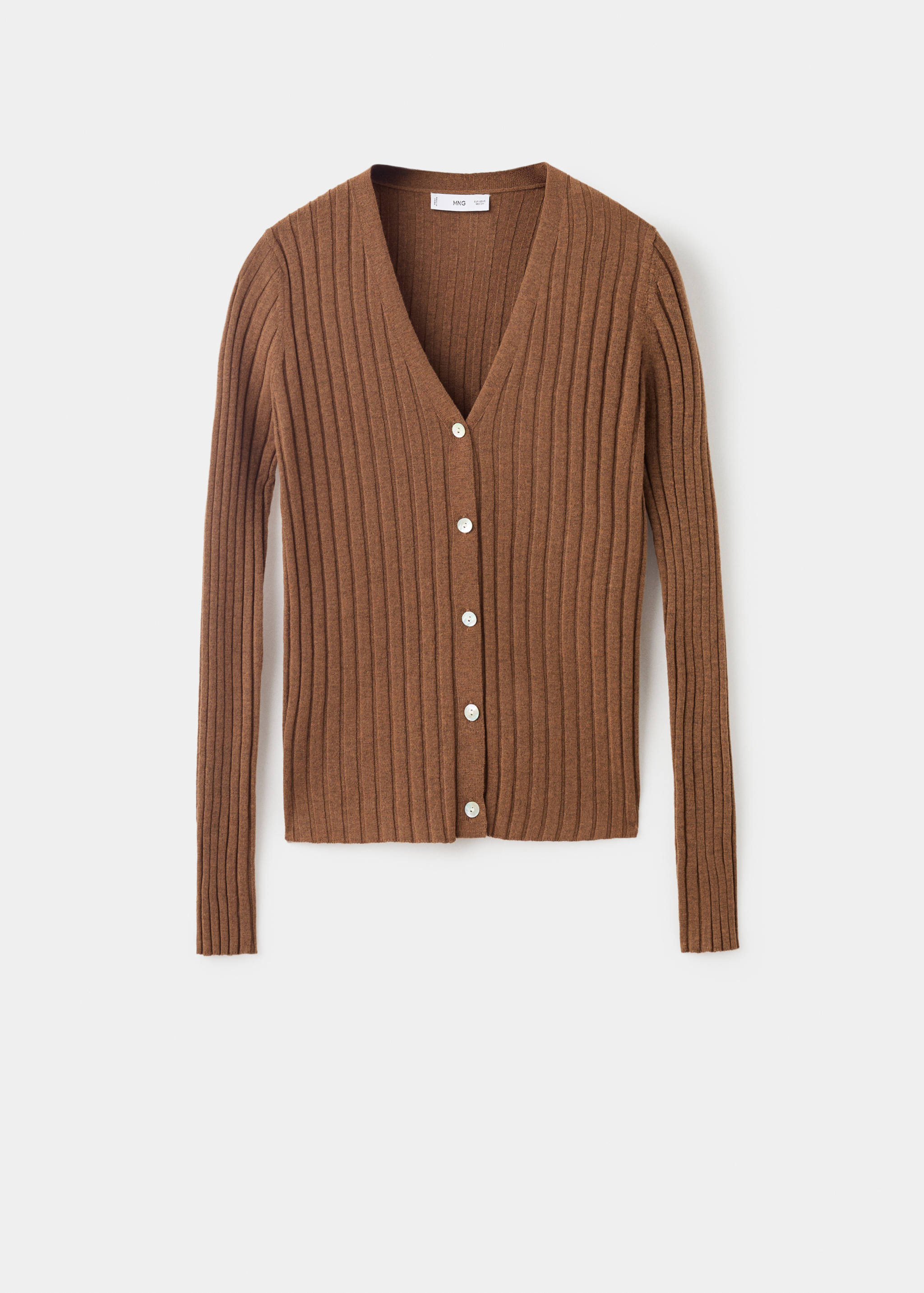 Fine rib knit cardigan - Article without model