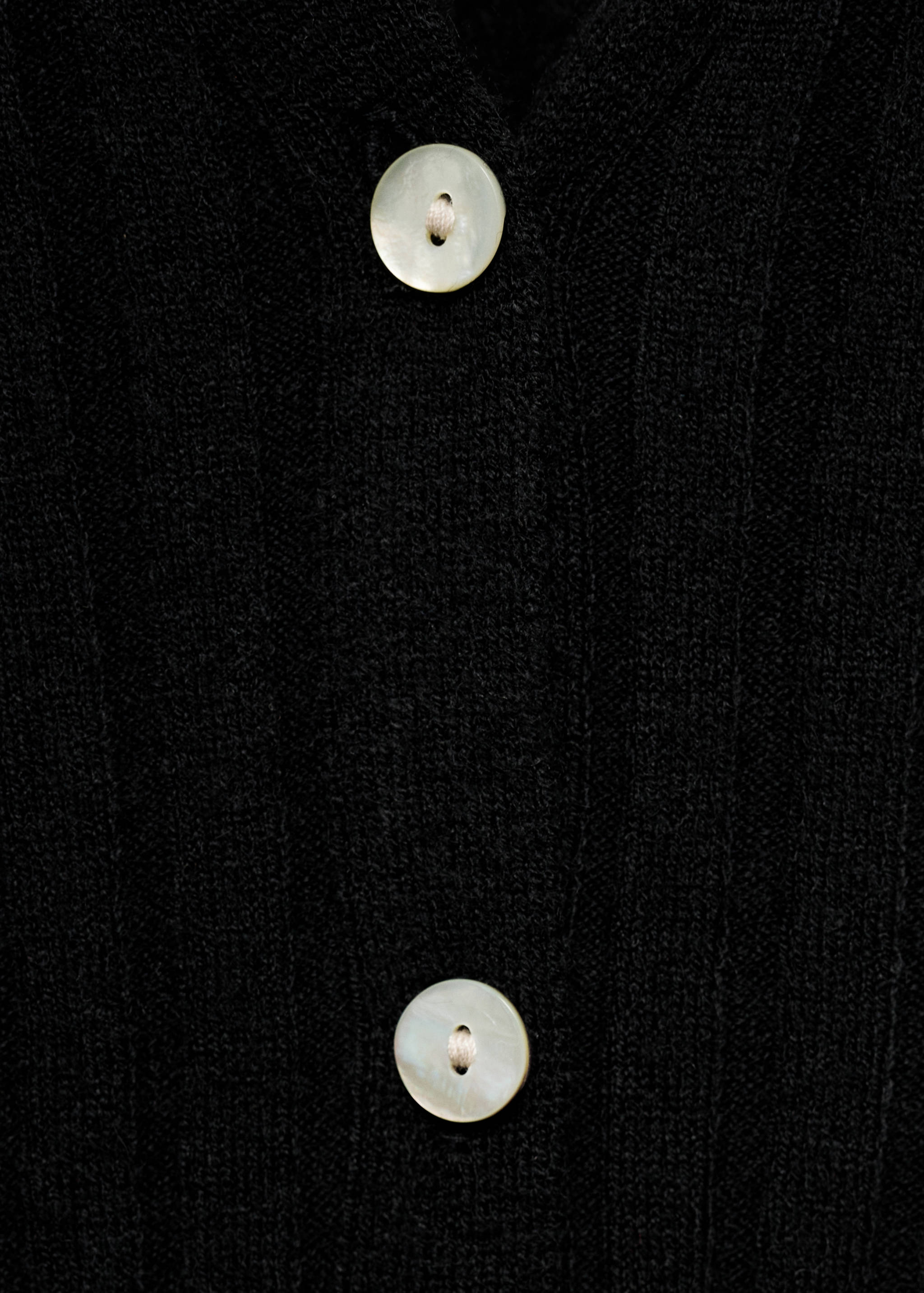 Fine rib knit cardigan - Details of the article 0
