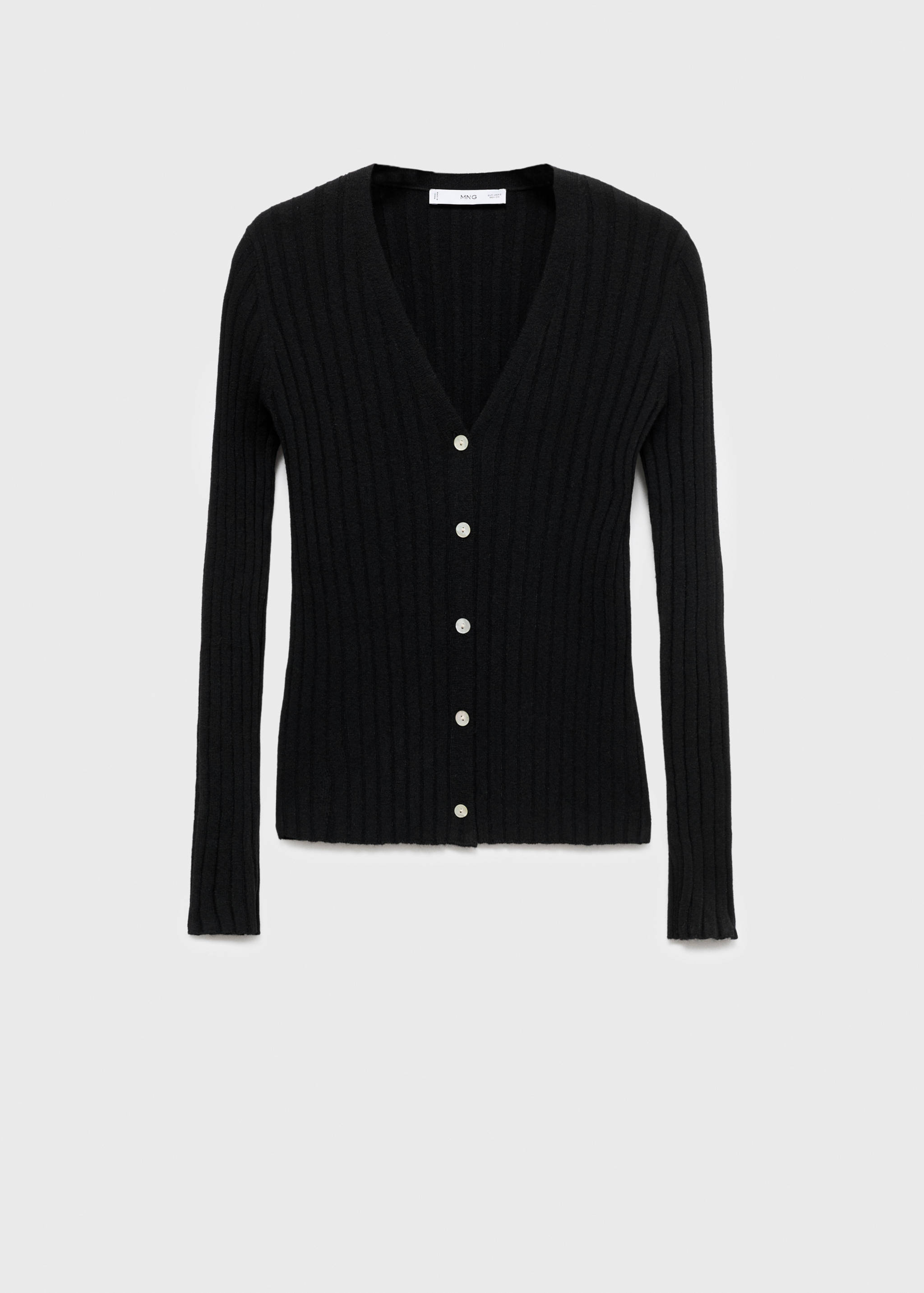 Fine rib knit cardigan - Article without model