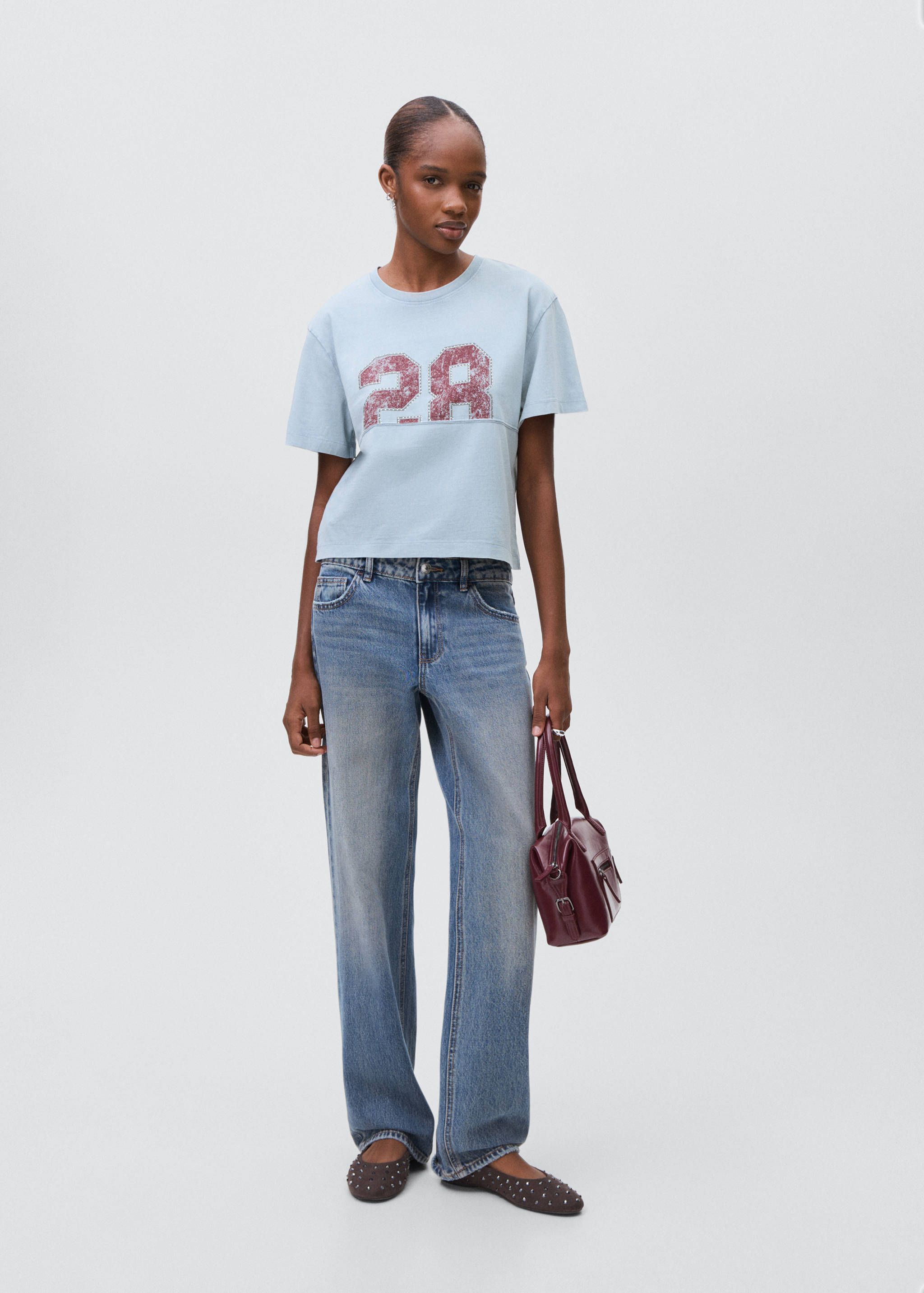 Printed cotton-blend t-shirt - General plane