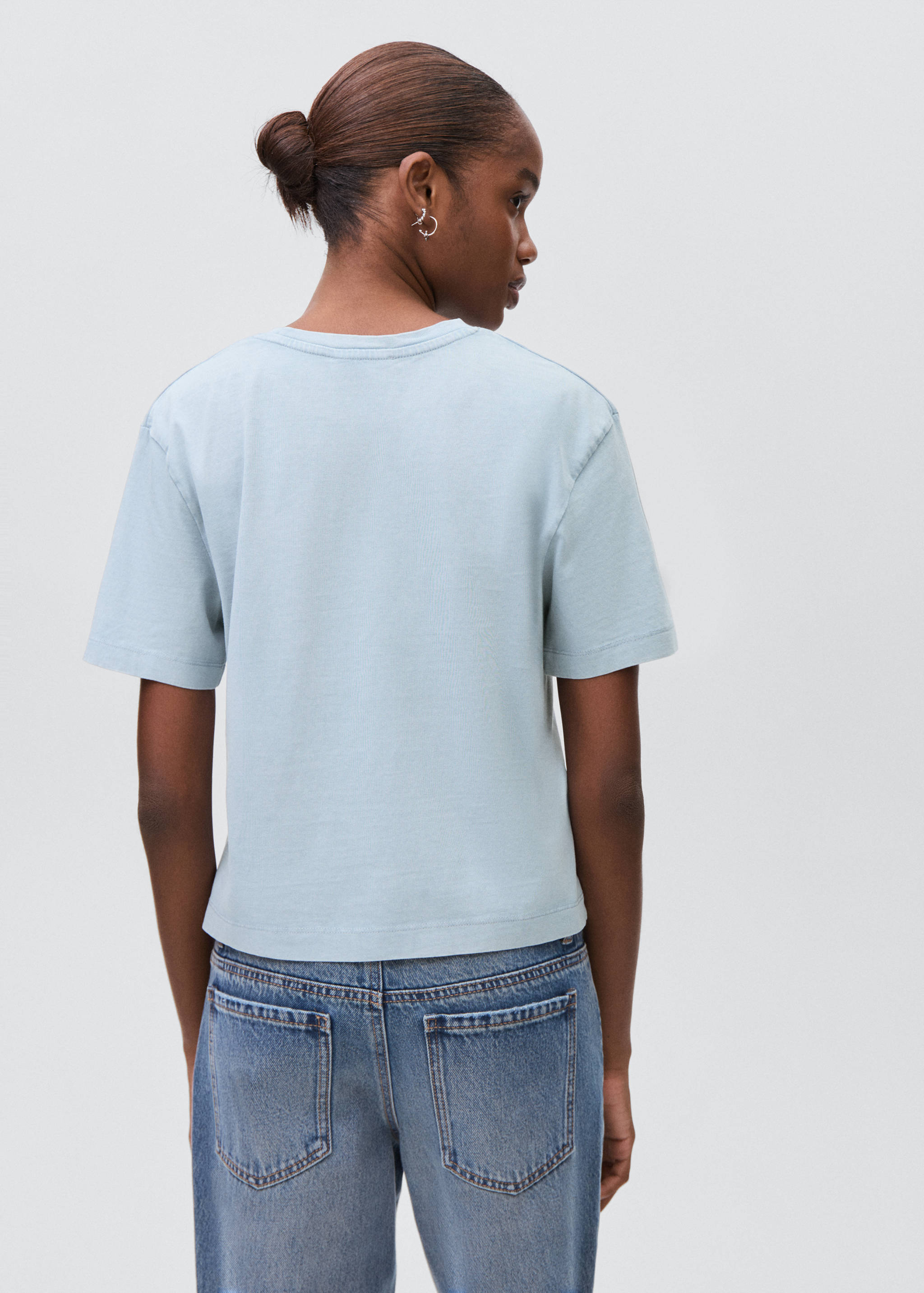 Printed cotton-blend t-shirt - Reverse of the article