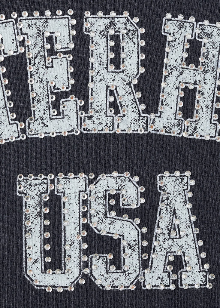 Printed cotton-blend t-shirt — Charcoal