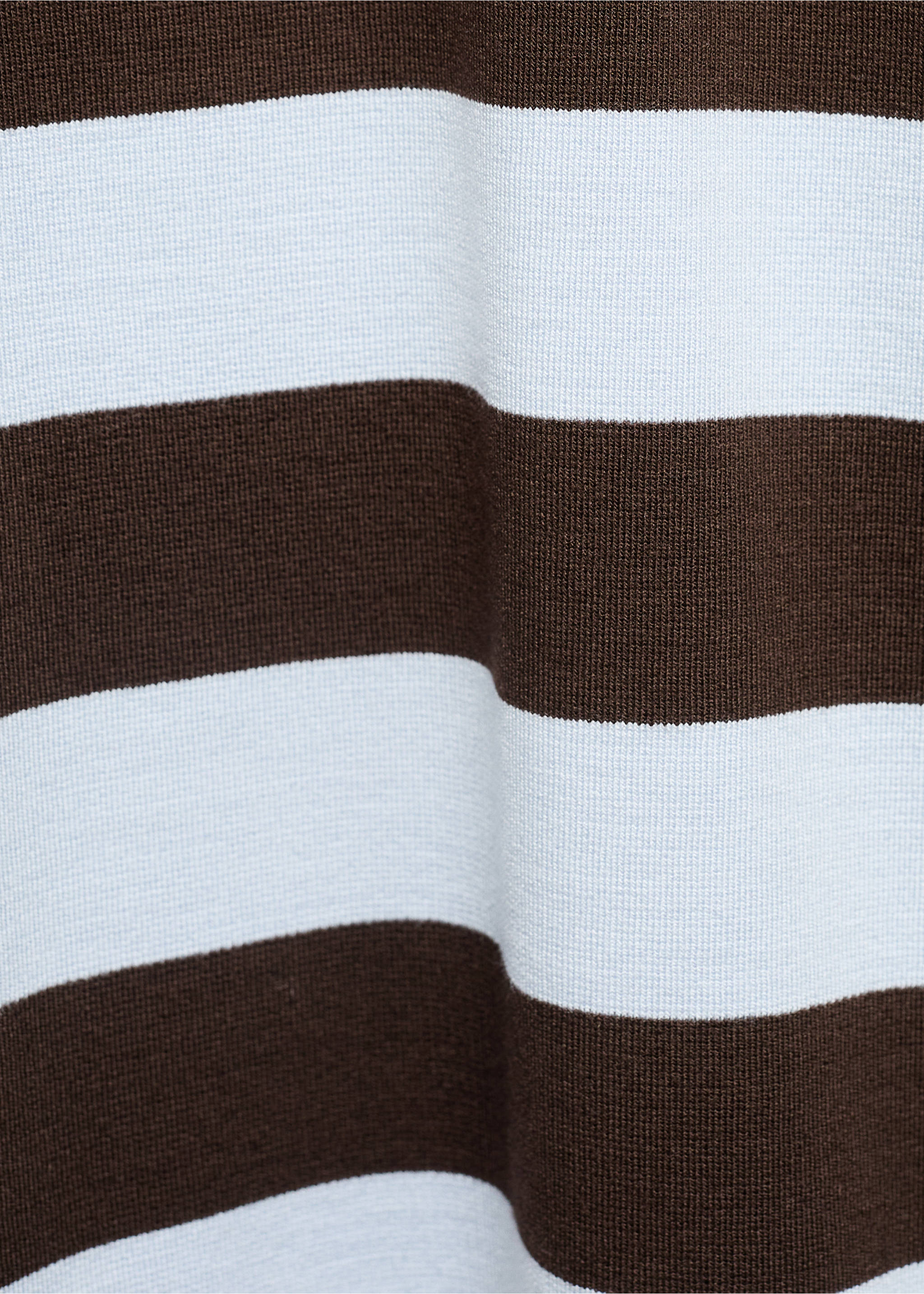 Striped short-sleeved t-shirt - Details of the article 8, Brown. Ref: 17035803-00.