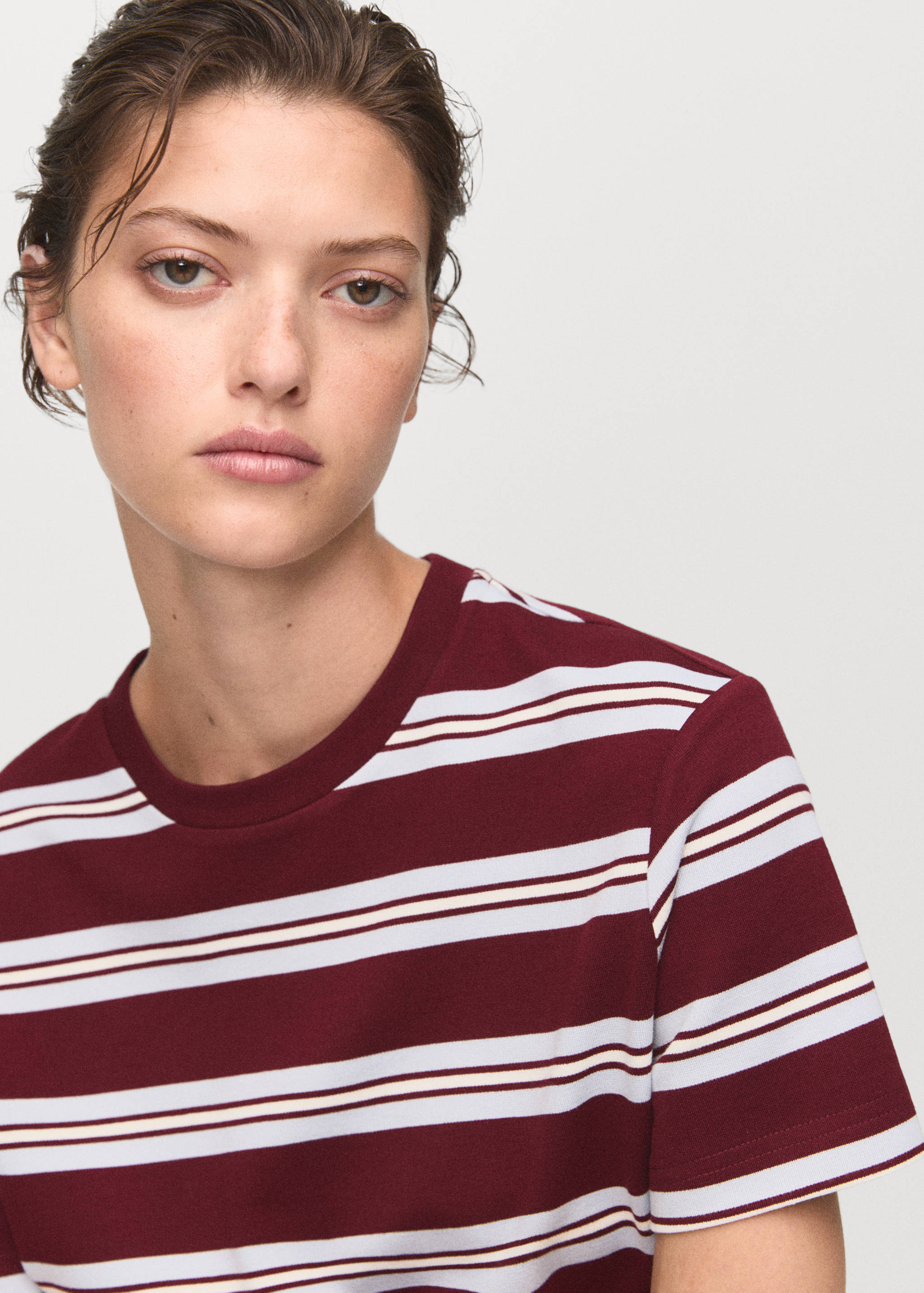 T-shirt manches courtes rayures - Détail de l'article 1