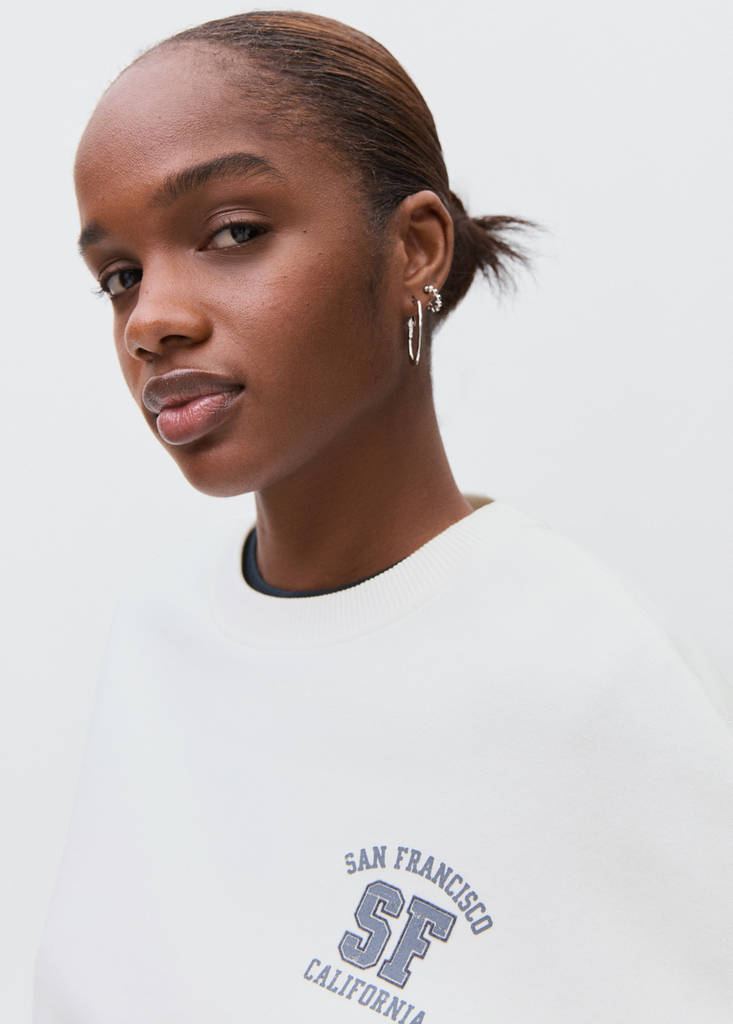 Printed cotton sweatshirt — Off White