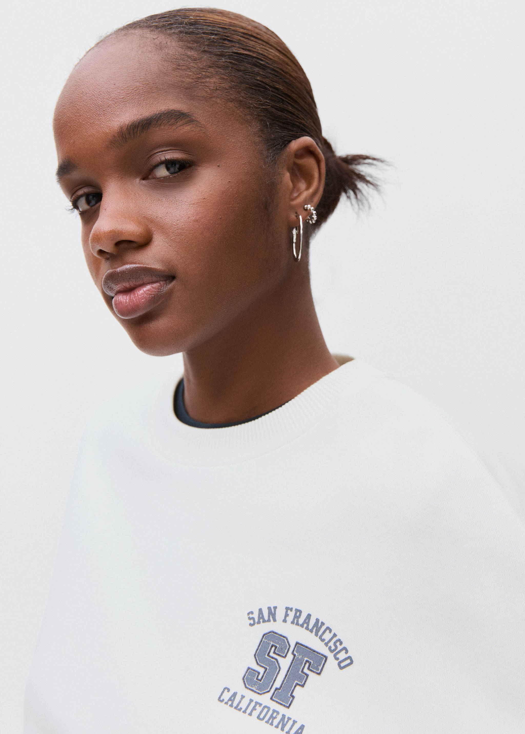 Gemustertes Baumwoll-Sweatshirt - Detail des Artikels 1