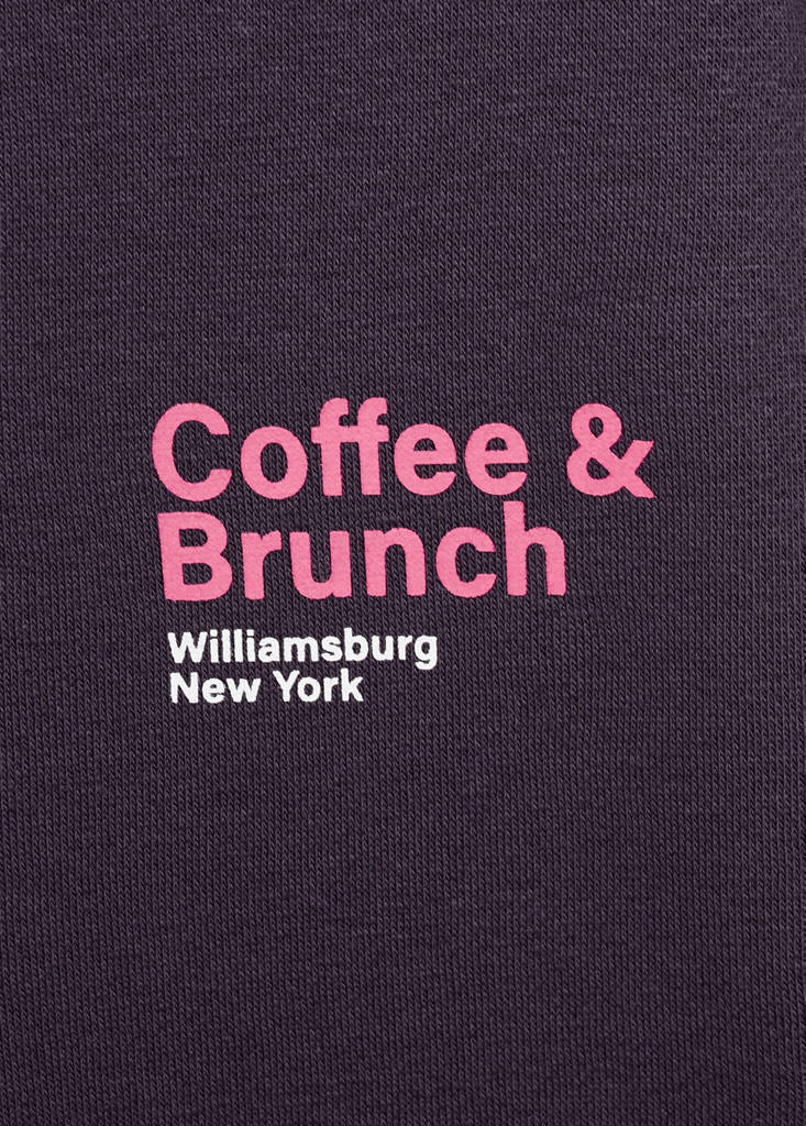 Printed cotton sweatshirt — Purple