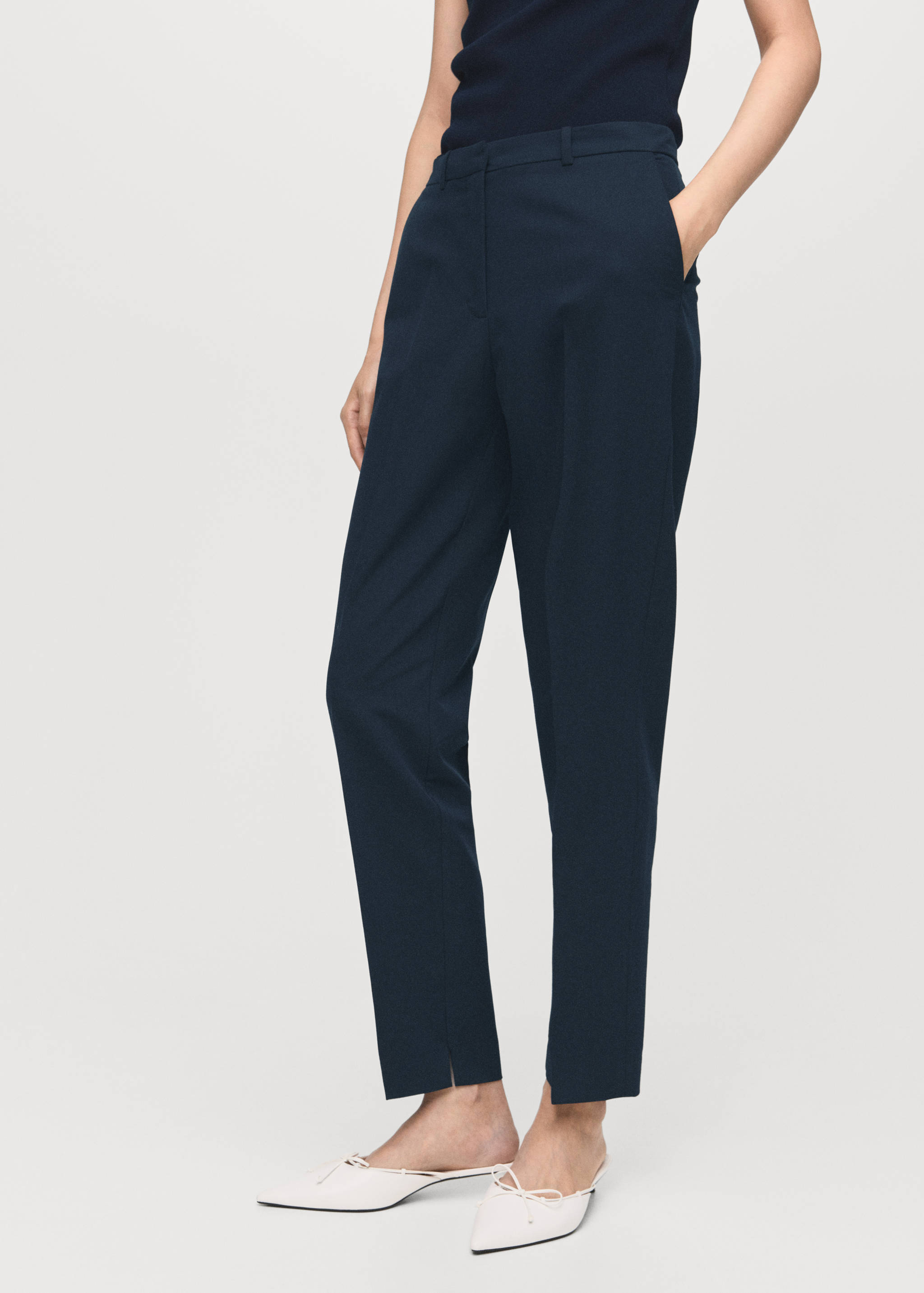 Straight suit trousers - Medium plane