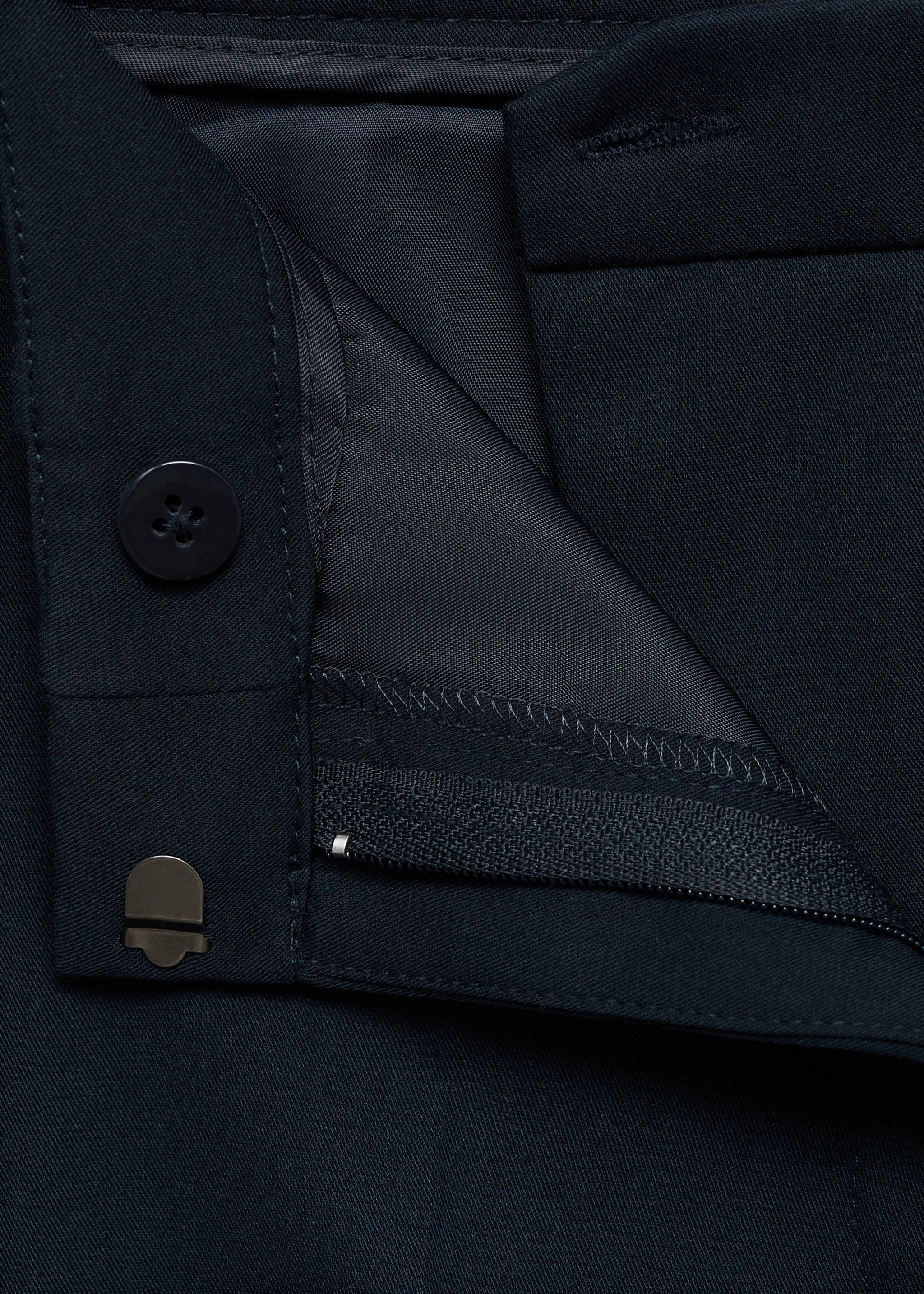 Pantalón recto traje - Detalle del artículo 8, Azul marino. Ref: 17035806-00.