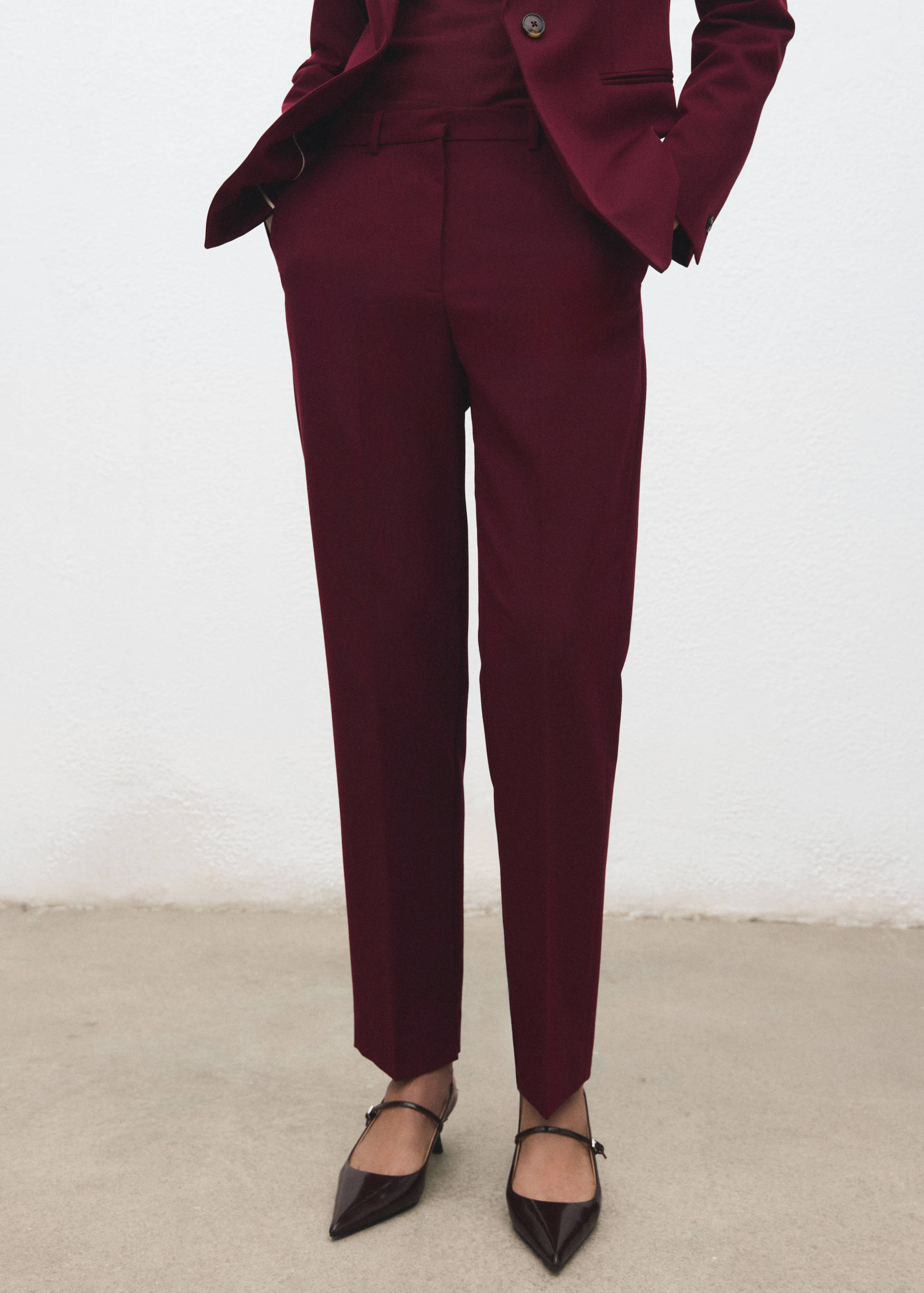 Straight suit trousers - Medium plane