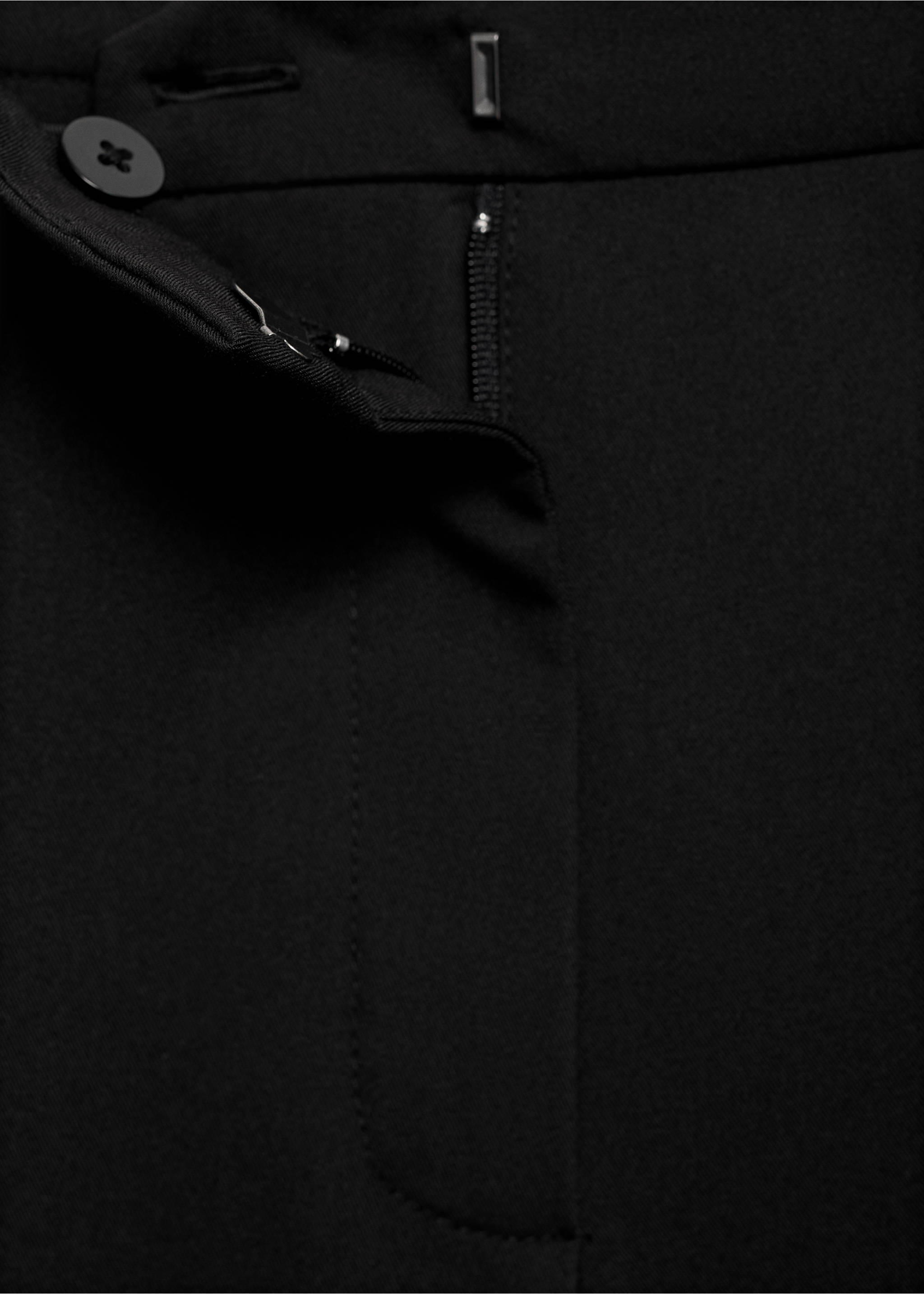 Straight suit trousers - Details of the article 8, Black. Ref: 17035806-00.