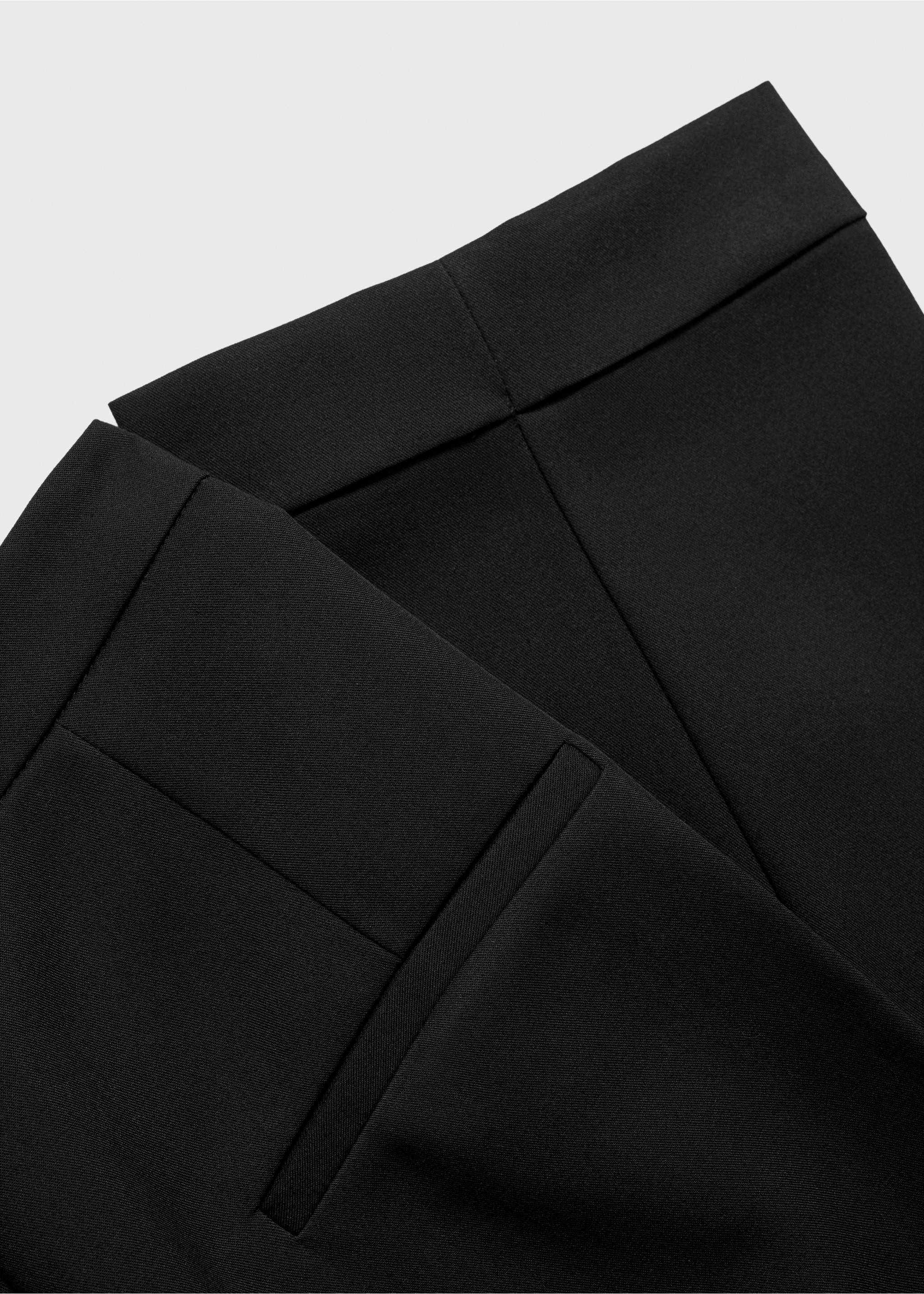 Straight suit trousers - Details of the article 0, Black. Ref: 17035806-00.
