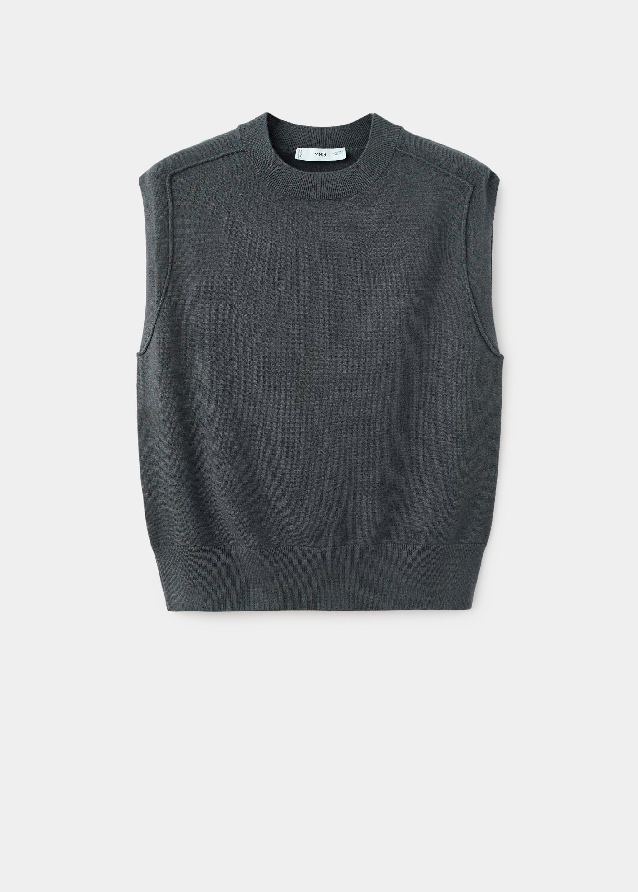 Knitted vest with seam detail - Article without model