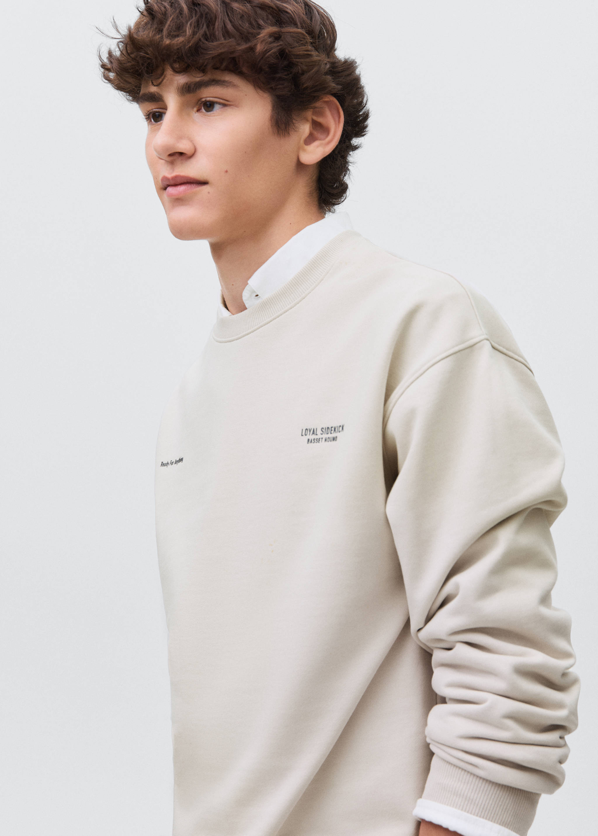 Принтованный свитшот из хлопка - Деталь изделия 1