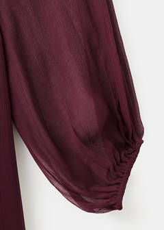 Strapless dress with ruffles — Burgundy 9