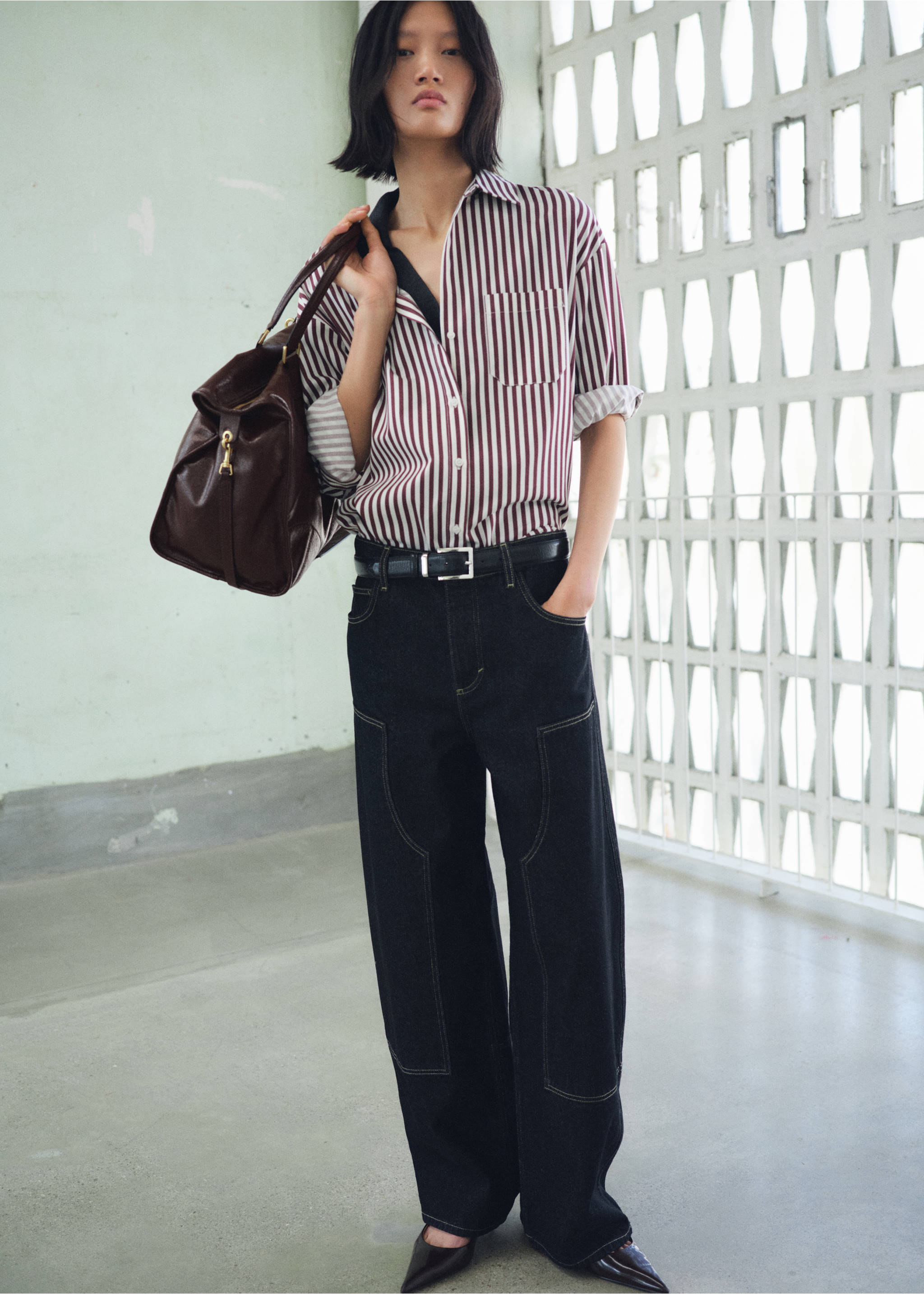 Pocket striped shirt - General plane, Ecru. Ref: 17035814-00.